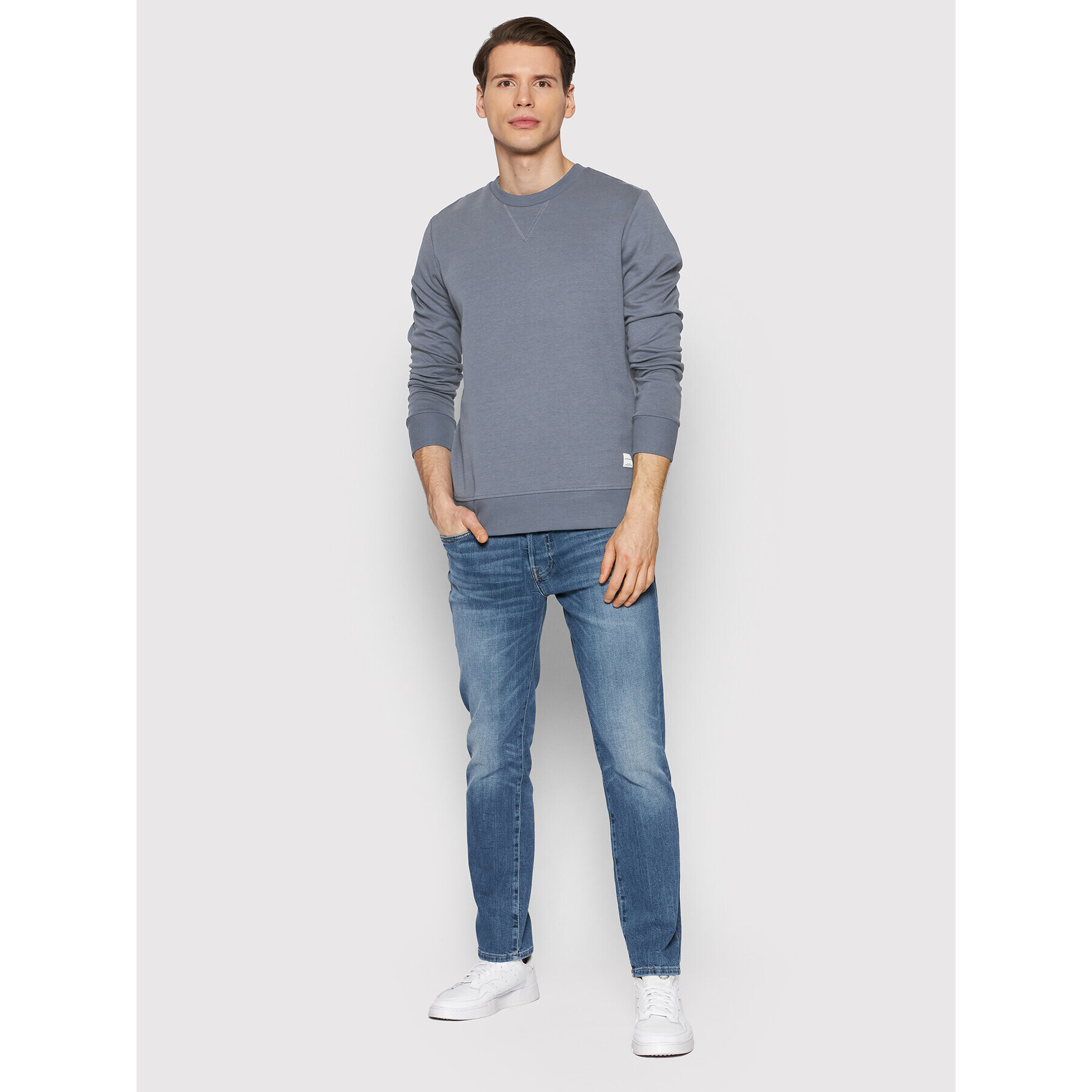 Jack&Jones Mikina Basic 12181903 Šedá Regular Fit - Pepit.cz