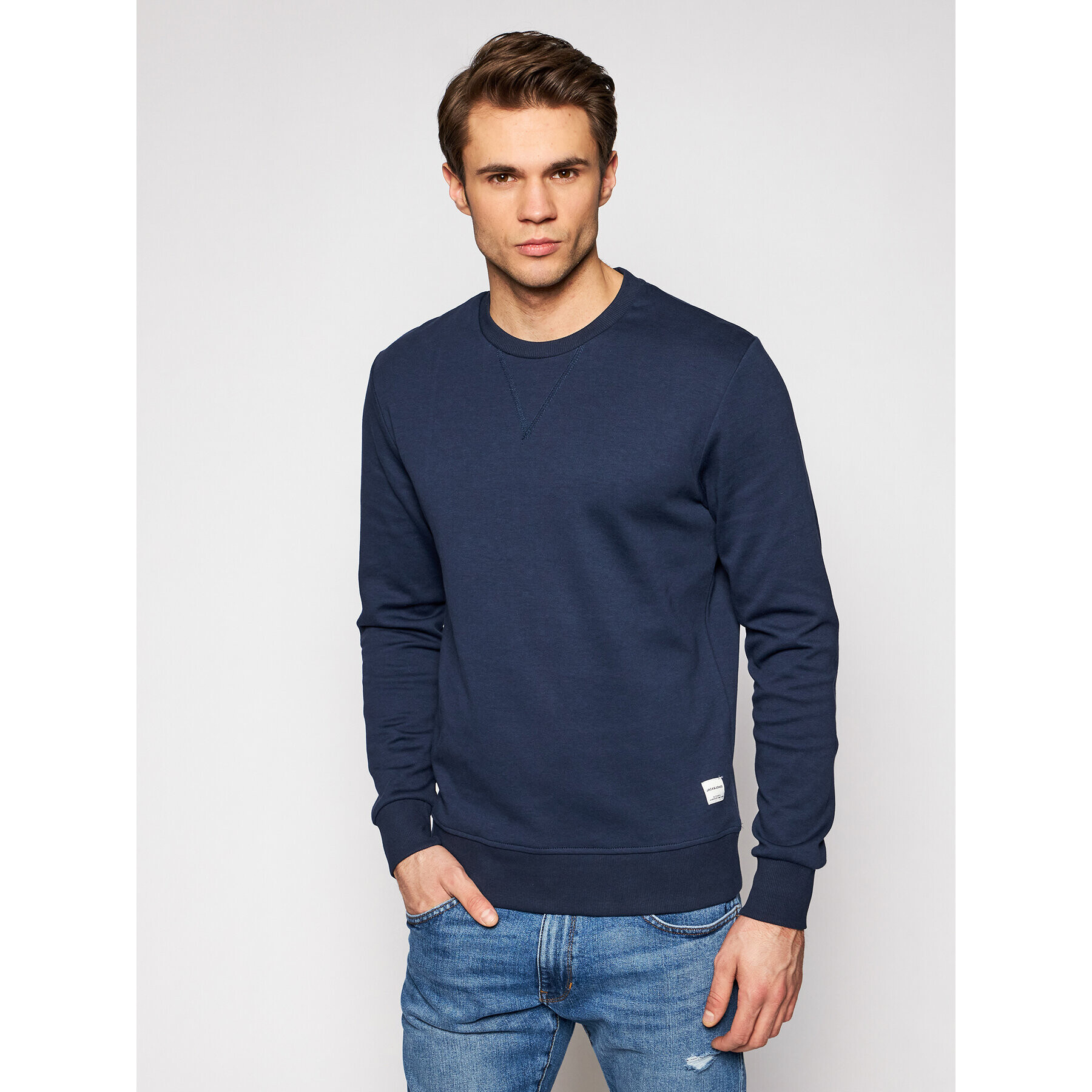 Jack&Jones Mikina Basic 12181903 Tmavomodrá Regular Fit - Pepit.cz