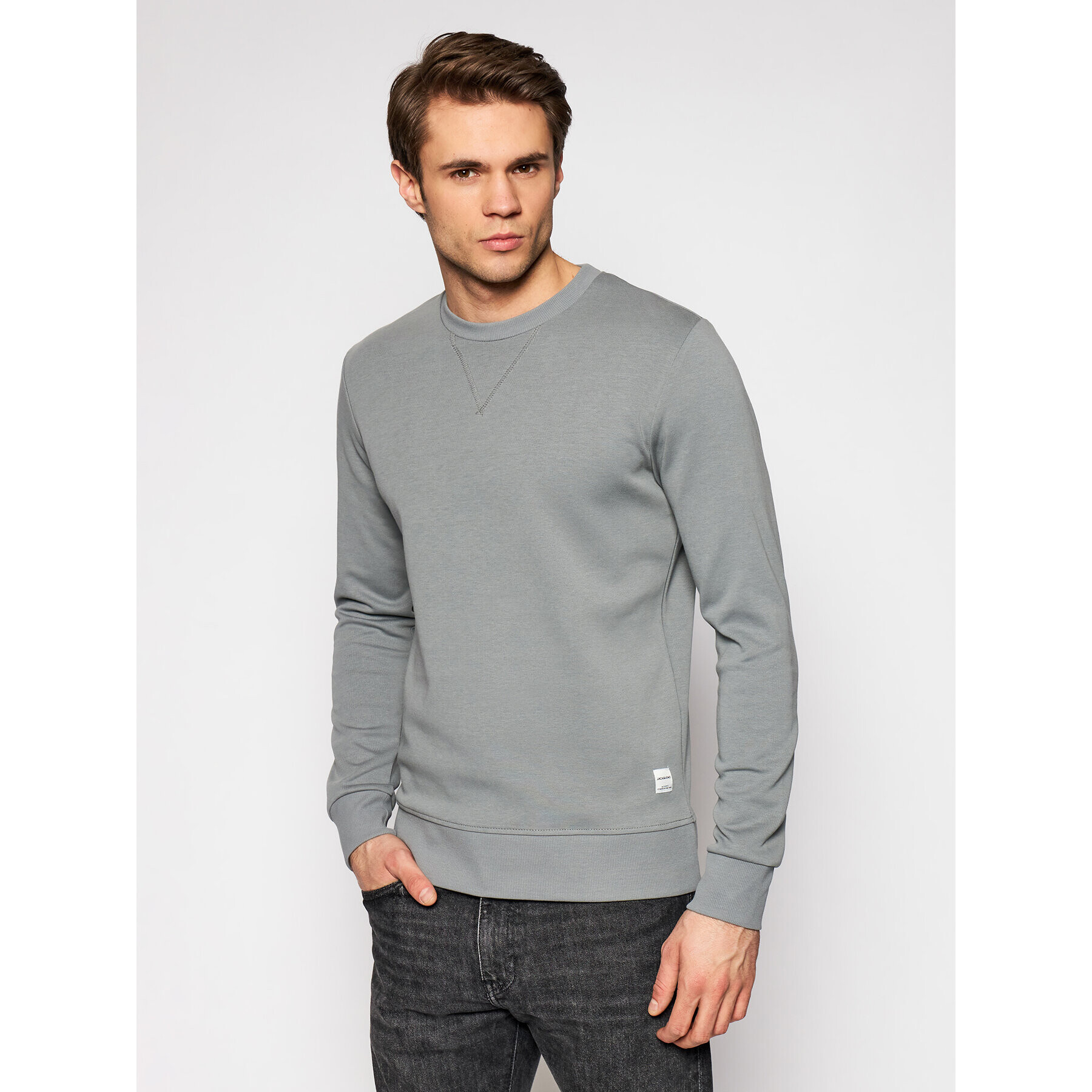 Jack&Jones Mikina Basic 12181903 Šedá Regular Fit - Pepit.cz