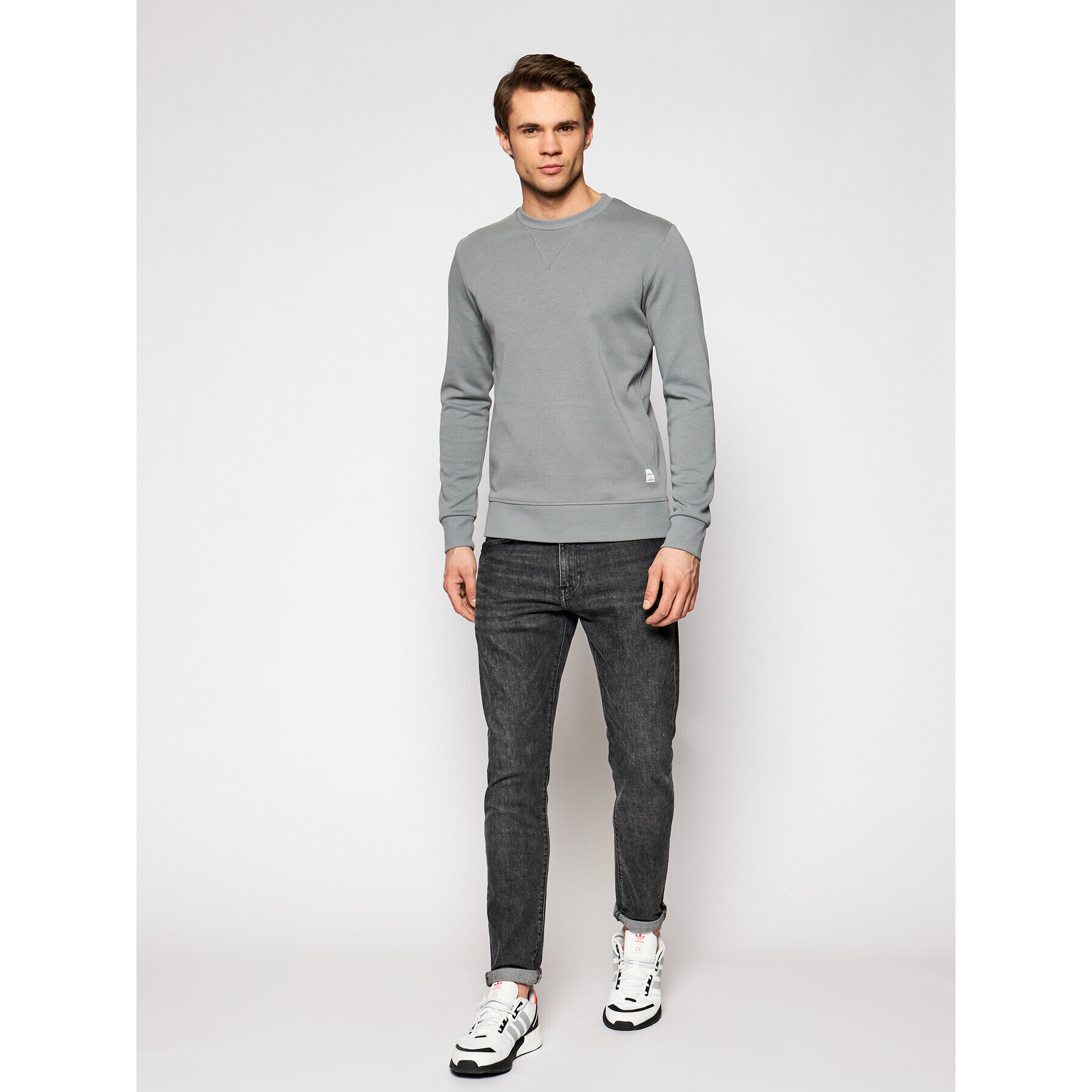 Jack&Jones Mikina Basic 12181903 Šedá Regular Fit - Pepit.cz