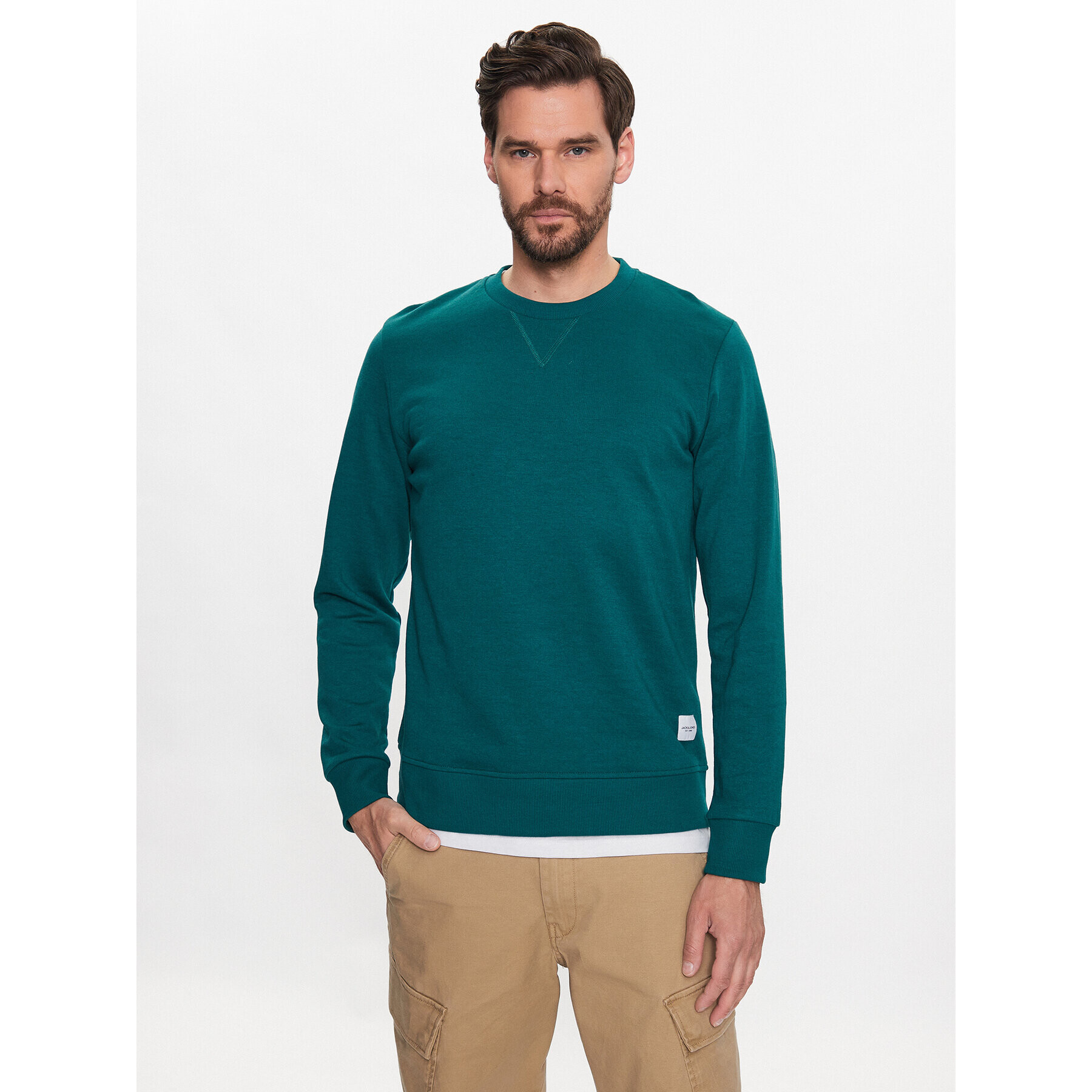 Jack&Jones Mikina Basic 12181903 Zelená Regular Fit - Pepit.cz