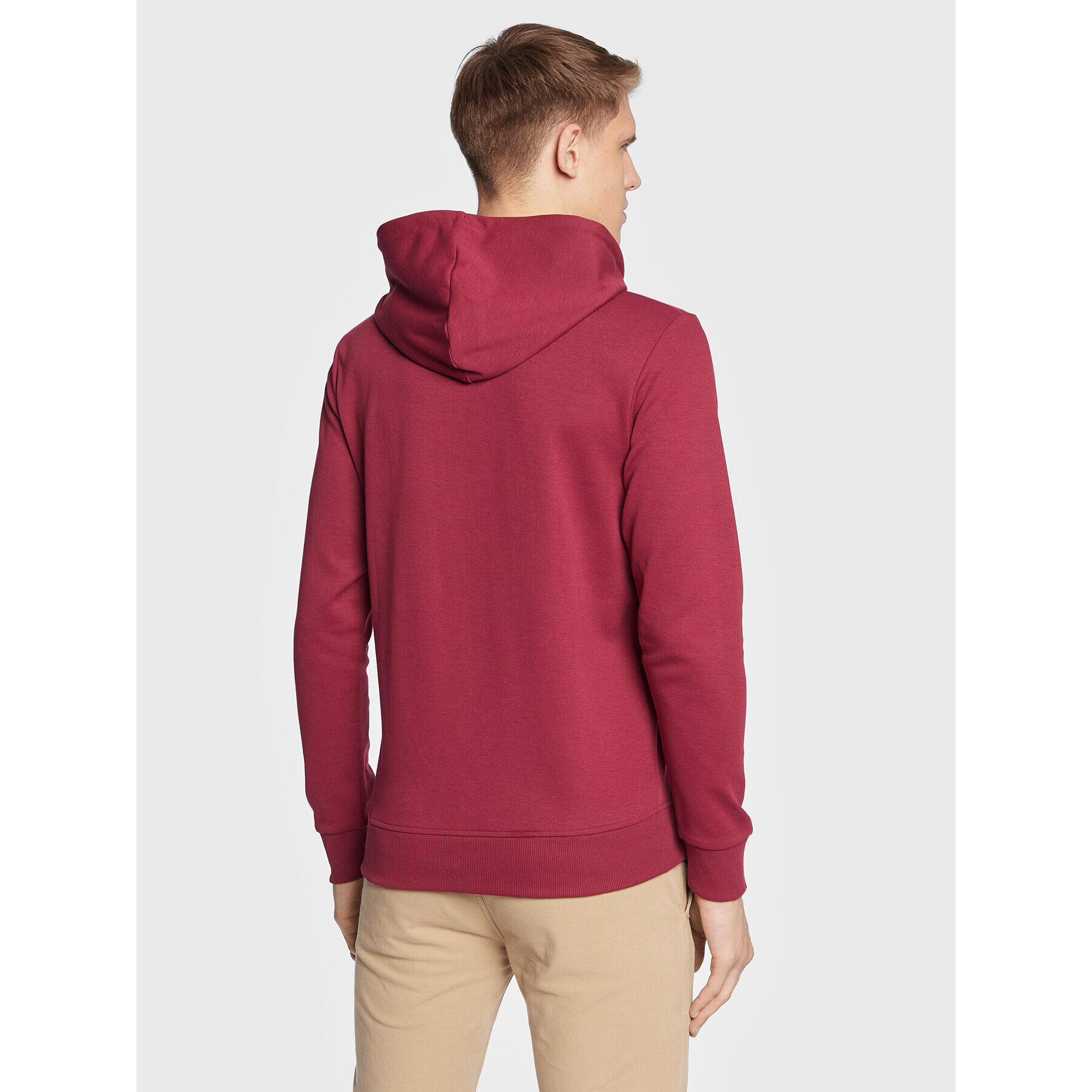 Jack&Jones Mikina Basic 12182537 Bordó Regular Fit - Pepit.cz