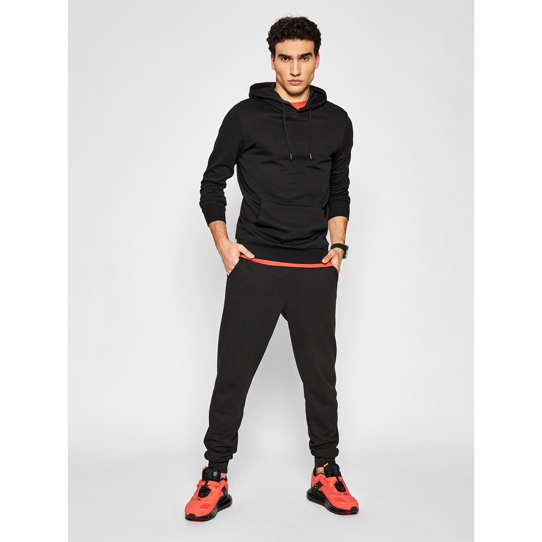 Jack&Jones Mikina Basic 12182537 Černá Regular Fit - Pepit.cz