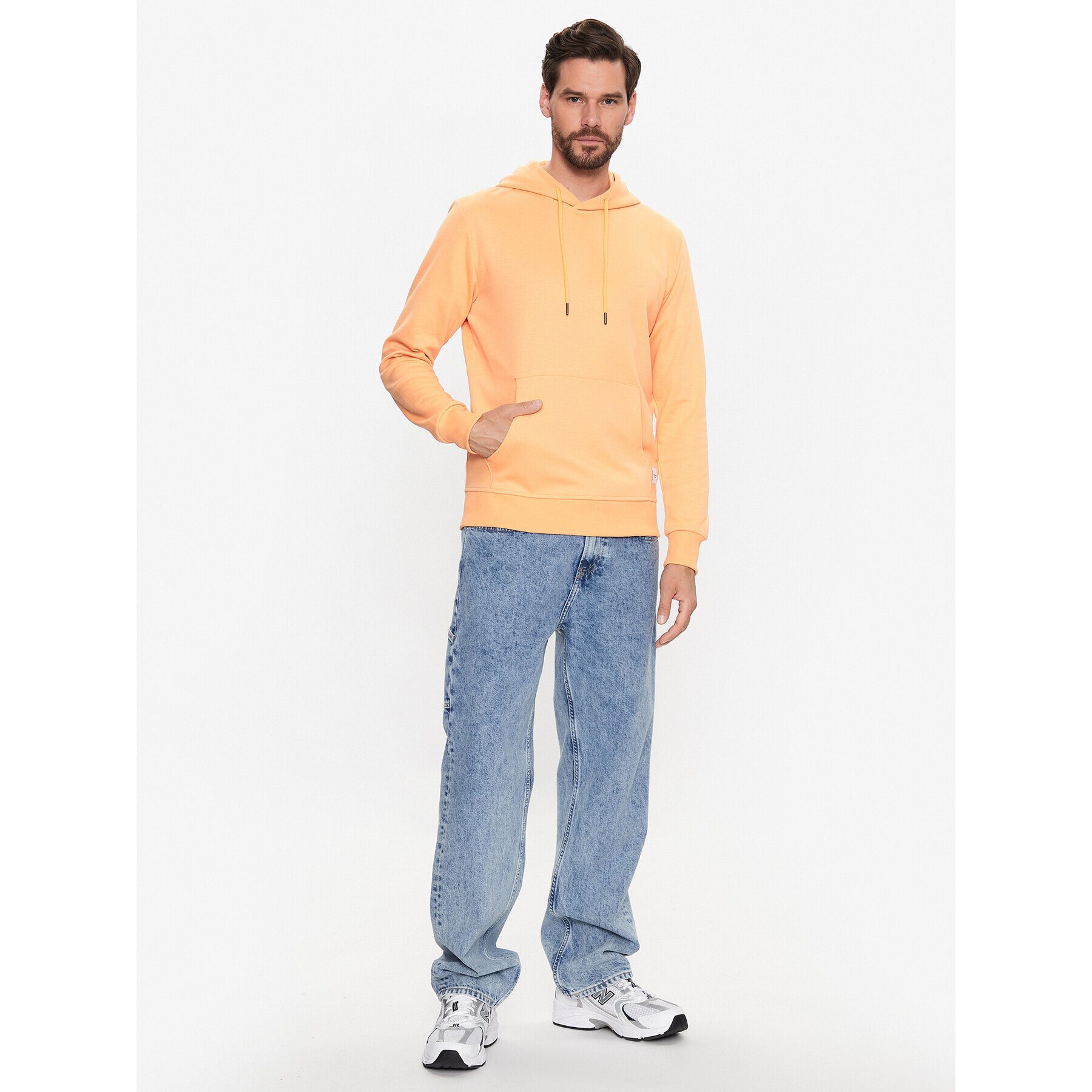 Jack&Jones Mikina Basic 12182537 Oranžová Regular Fit - Pepit.cz