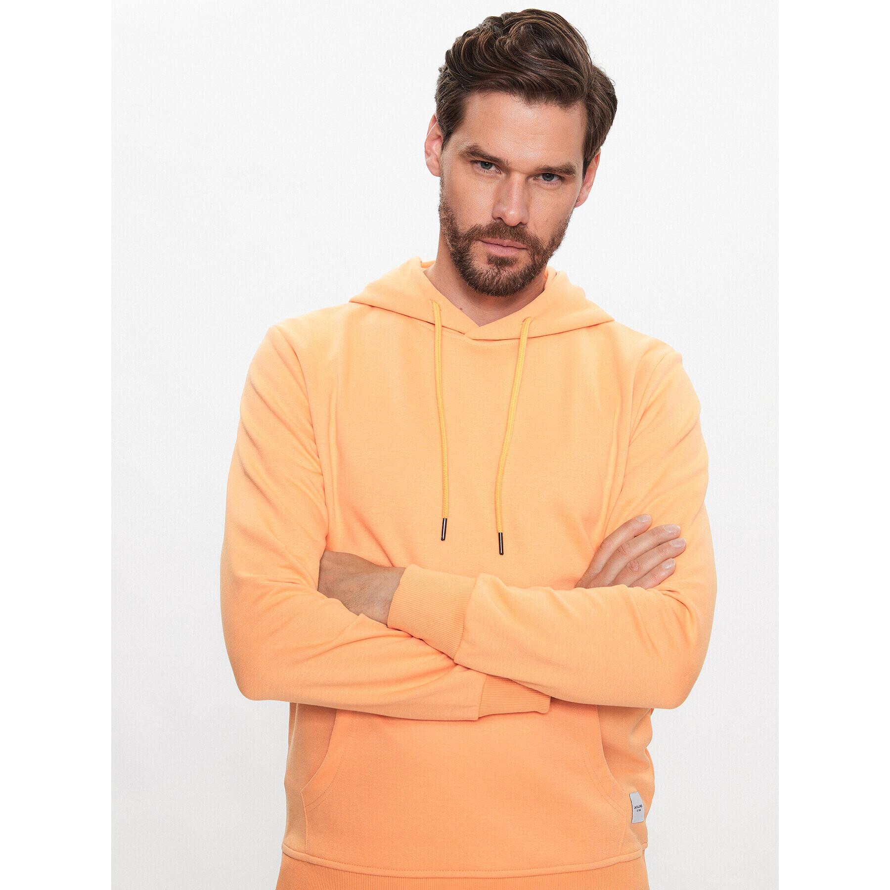 Jack&Jones Mikina Basic 12182537 Oranžová Regular Fit - Pepit.cz