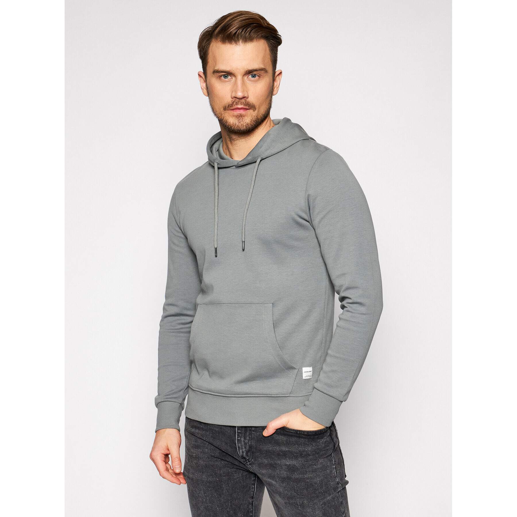 Jack&Jones Mikina Basic 12182537 Šedá Regular Fit - Pepit.cz