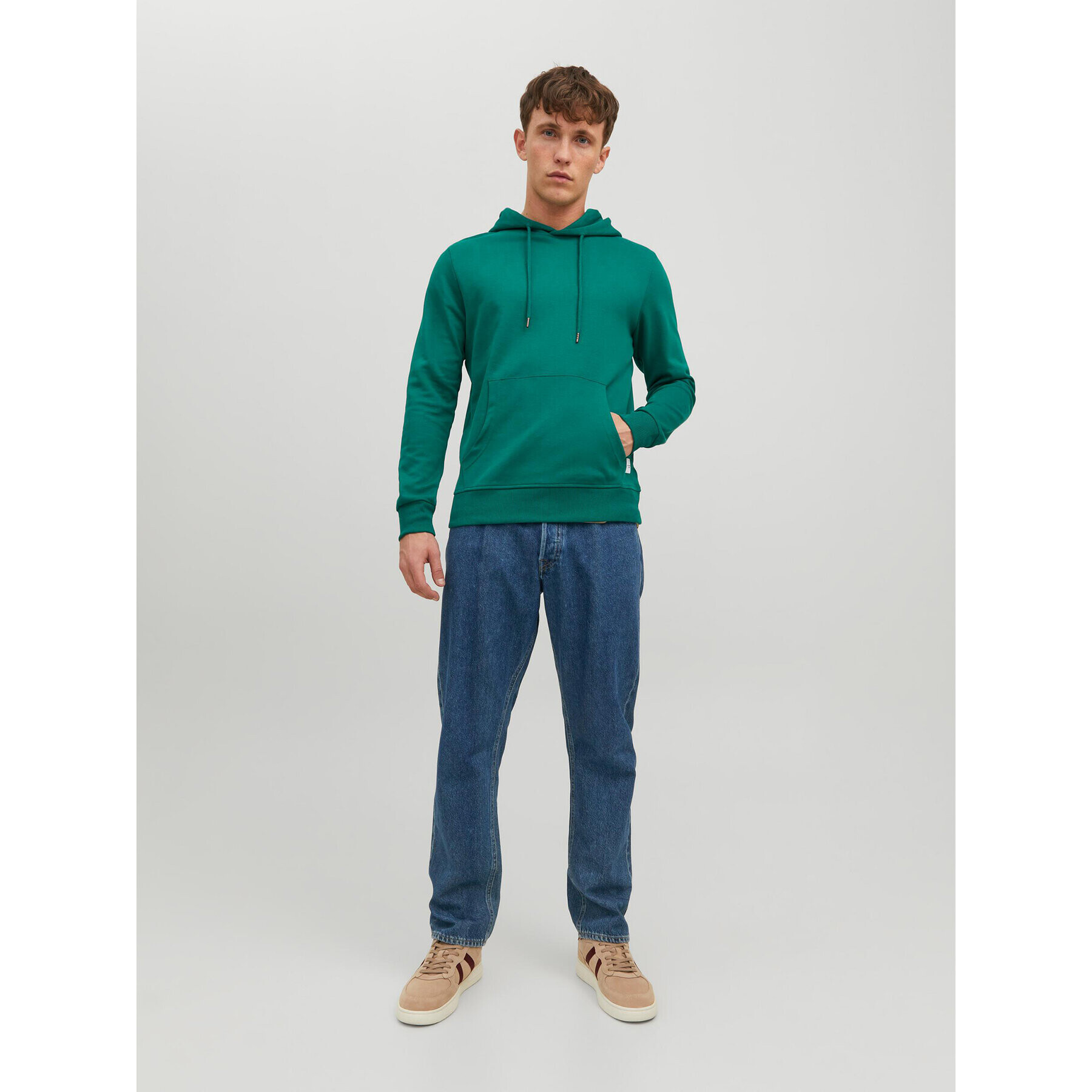 Jack&Jones Mikina Basic 12182537 Zelená Regular Fit - Pepit.cz