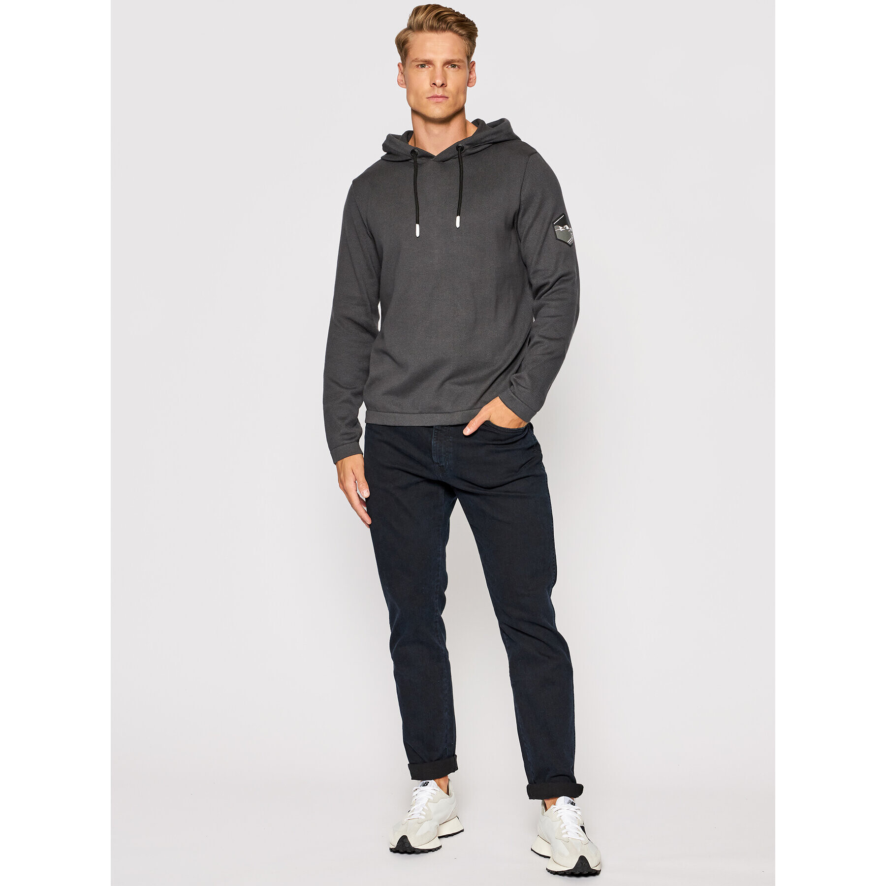 Jack&Jones Mikina Bilo 12192808 Šedá Regular Fit - Pepit.cz