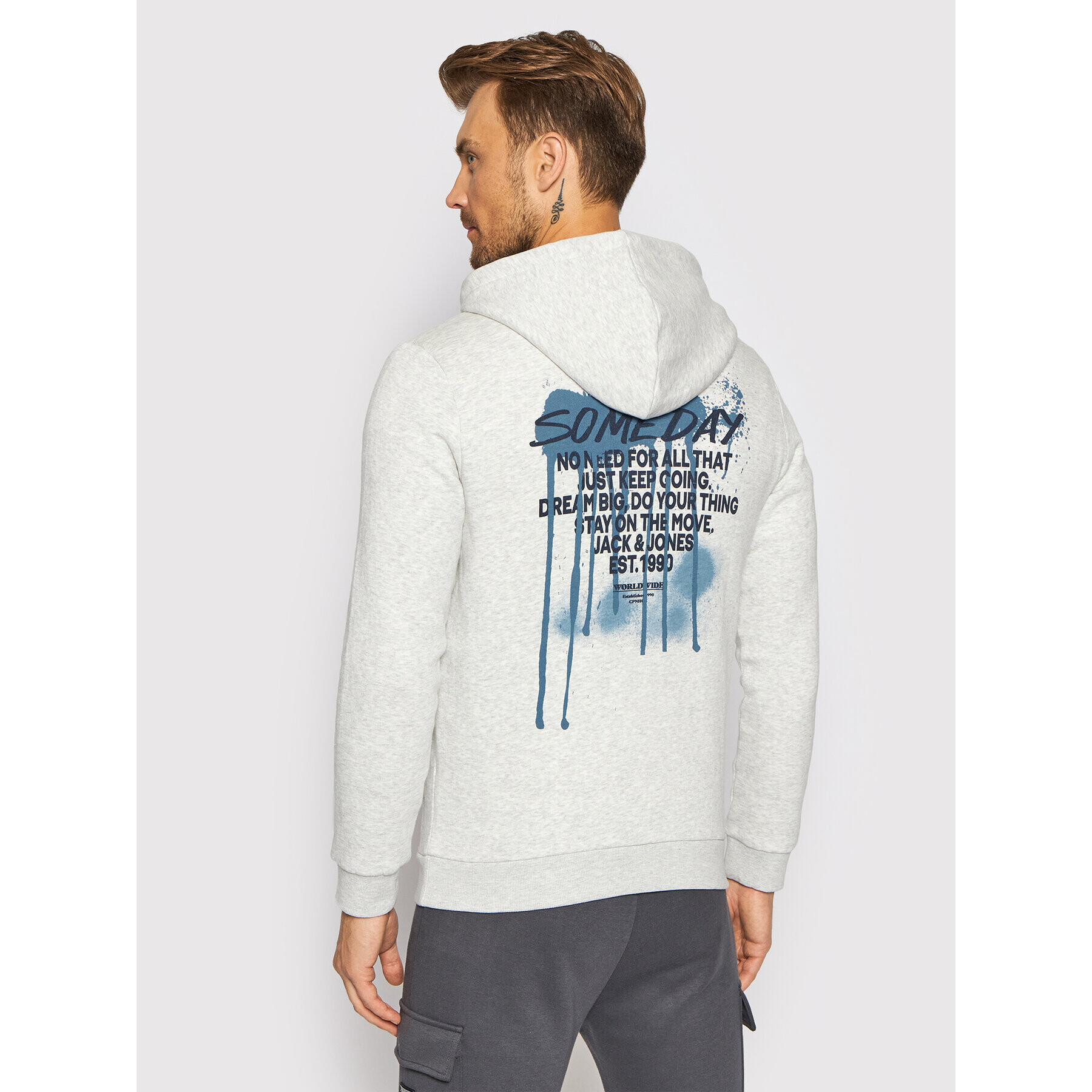 Jack&Jones Mikina Blurry 12193639 Šedá Standard Fit - Pepit.cz