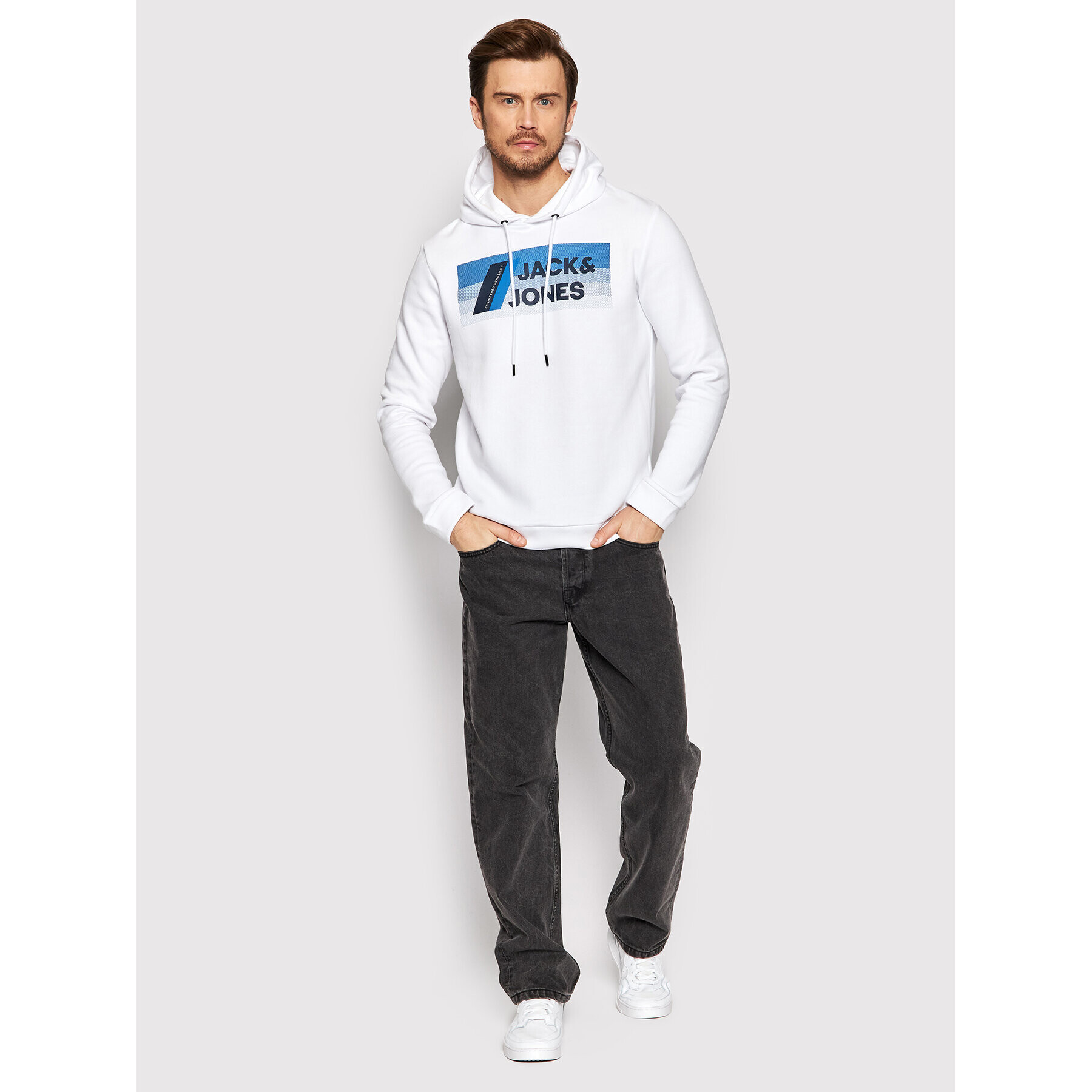 Jack&Jones Mikina Booster 12209303 Bílá Regular Fit - Pepit.cz