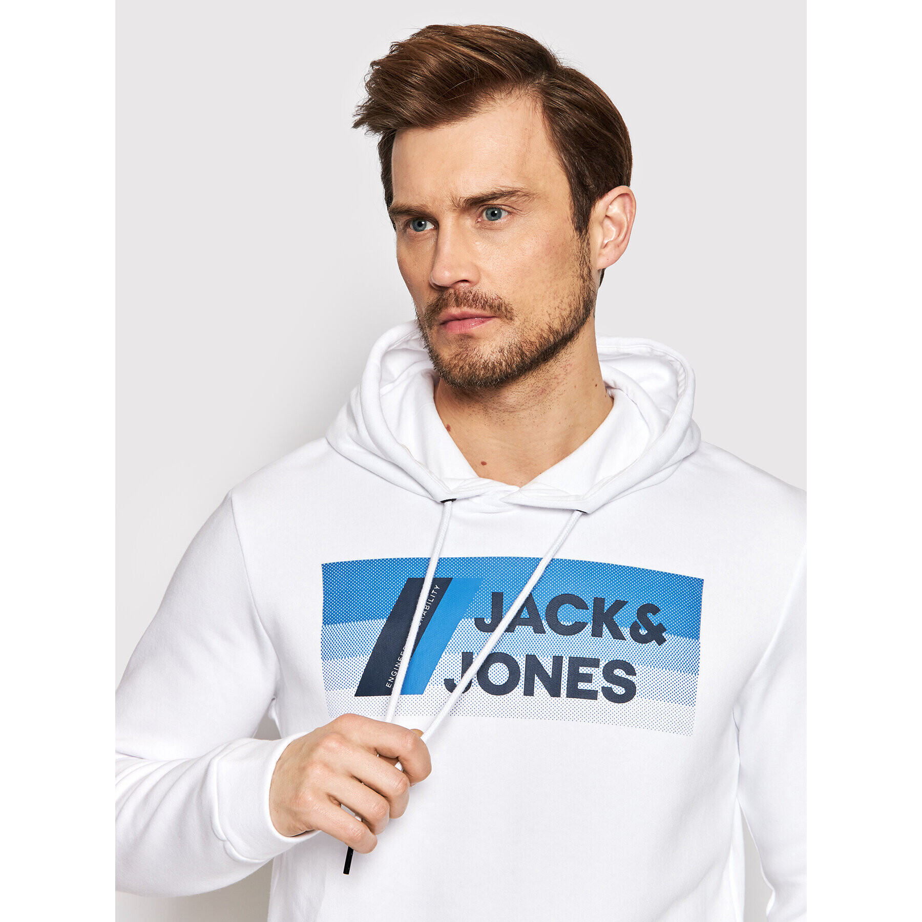 Jack&Jones Mikina Booster 12209303 Bílá Regular Fit - Pepit.cz