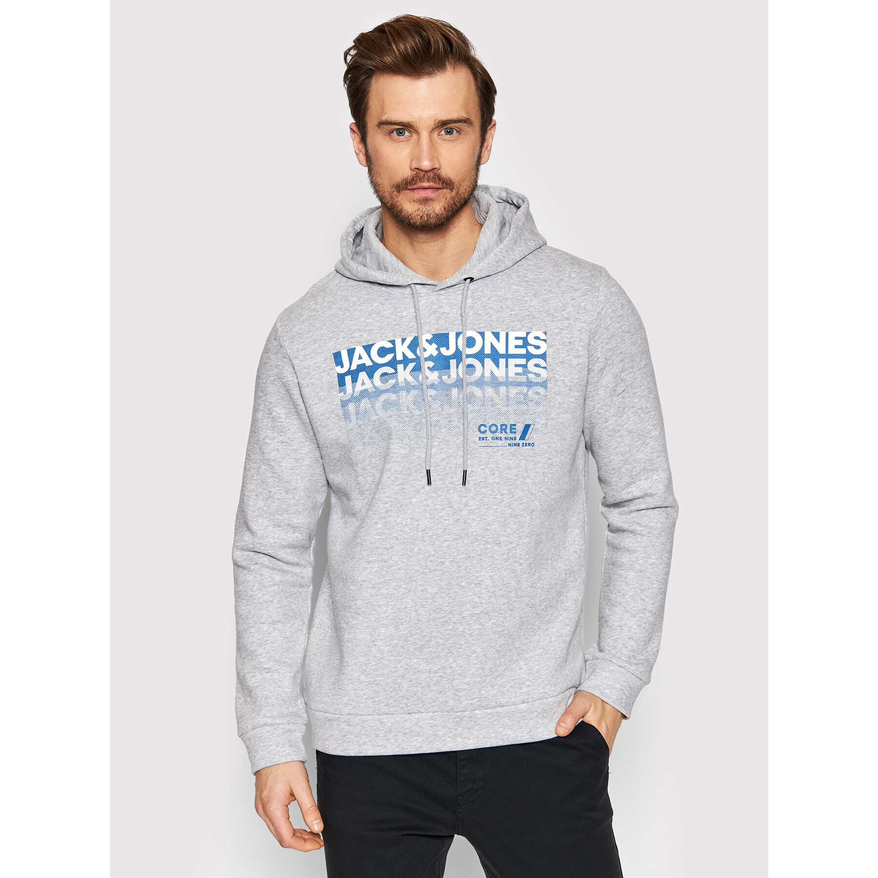 Jack&Jones Mikina Booster 12209303 Šedá Regular Fit - Pepit.cz