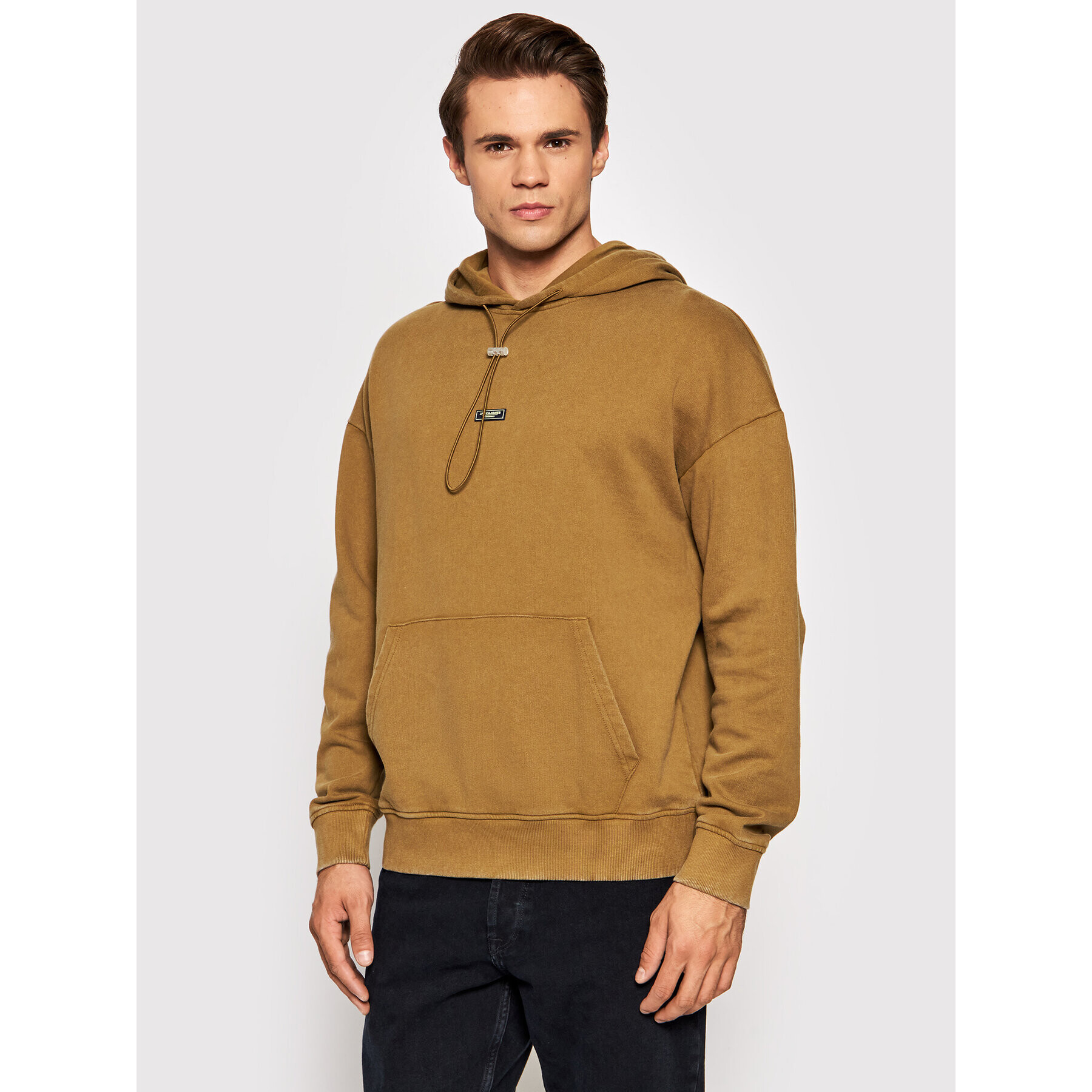 Jack&Jones Mikina Brad 12193618 Hnědá Loose Fit - Pepit.cz