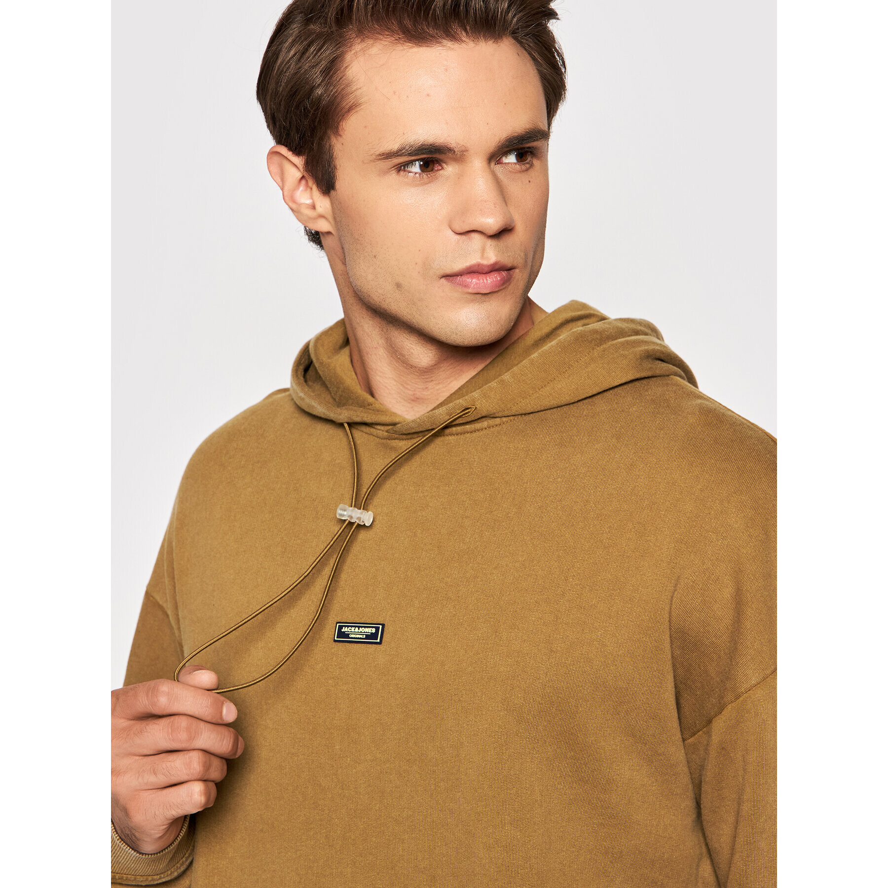 Jack&Jones Mikina Brad 12193618 Hnědá Loose Fit - Pepit.cz