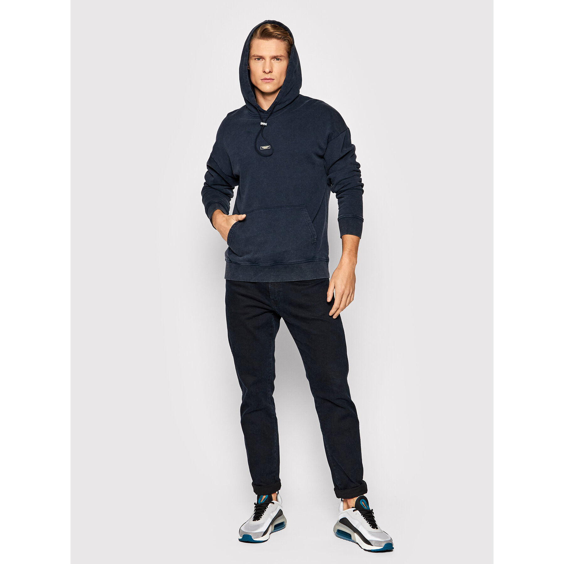 Jack&Jones Mikina Brad 12193618 Tmavomodrá Regular Fit - Pepit.cz