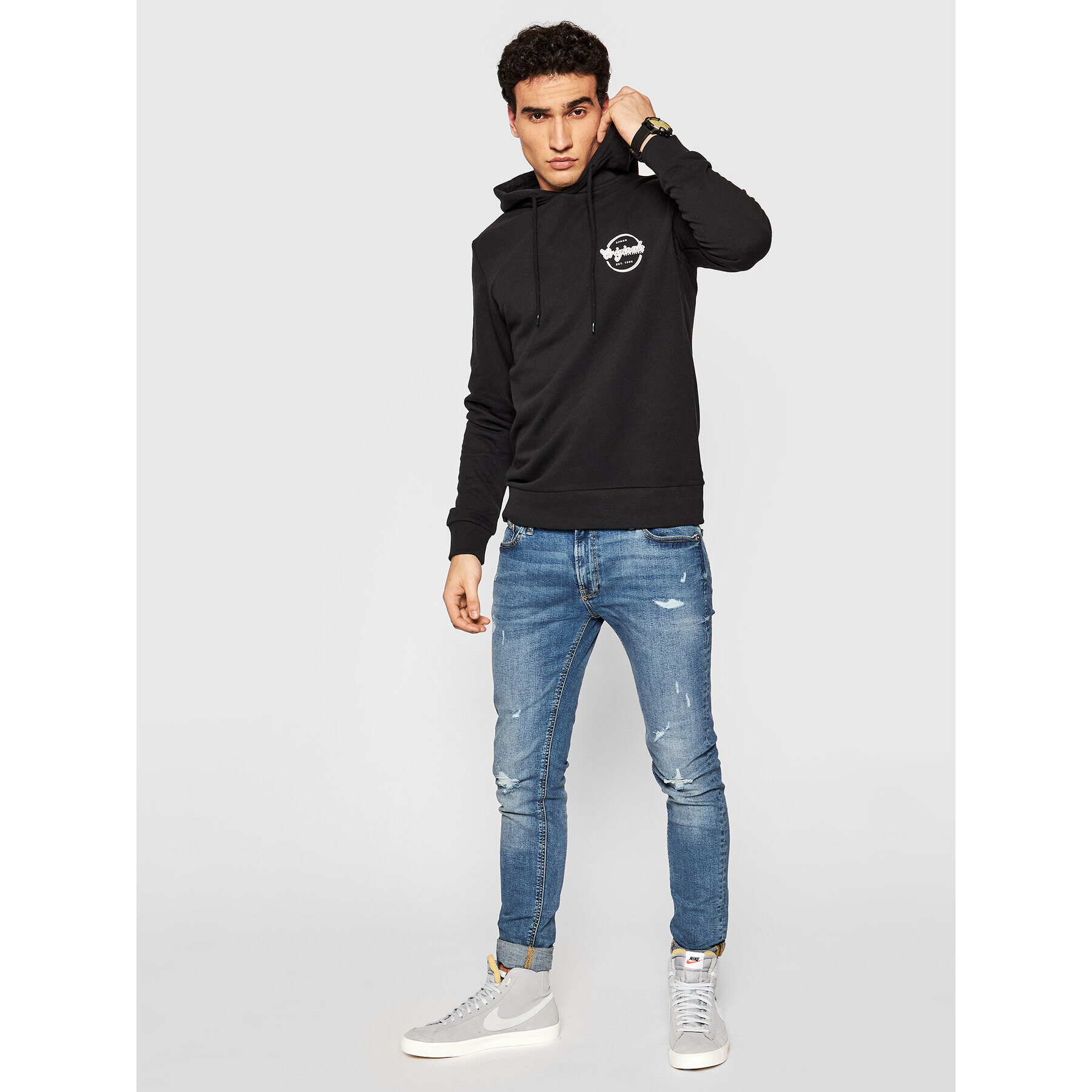 Jack&Jones Mikina Brians 12185699 Černá Regular Fit - Pepit.cz