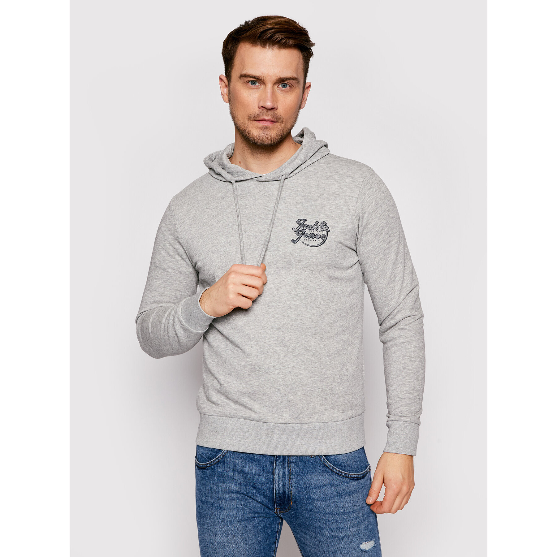 Jack&Jones Mikina Brians 12185699 Šedá Regular Fit - Pepit.cz