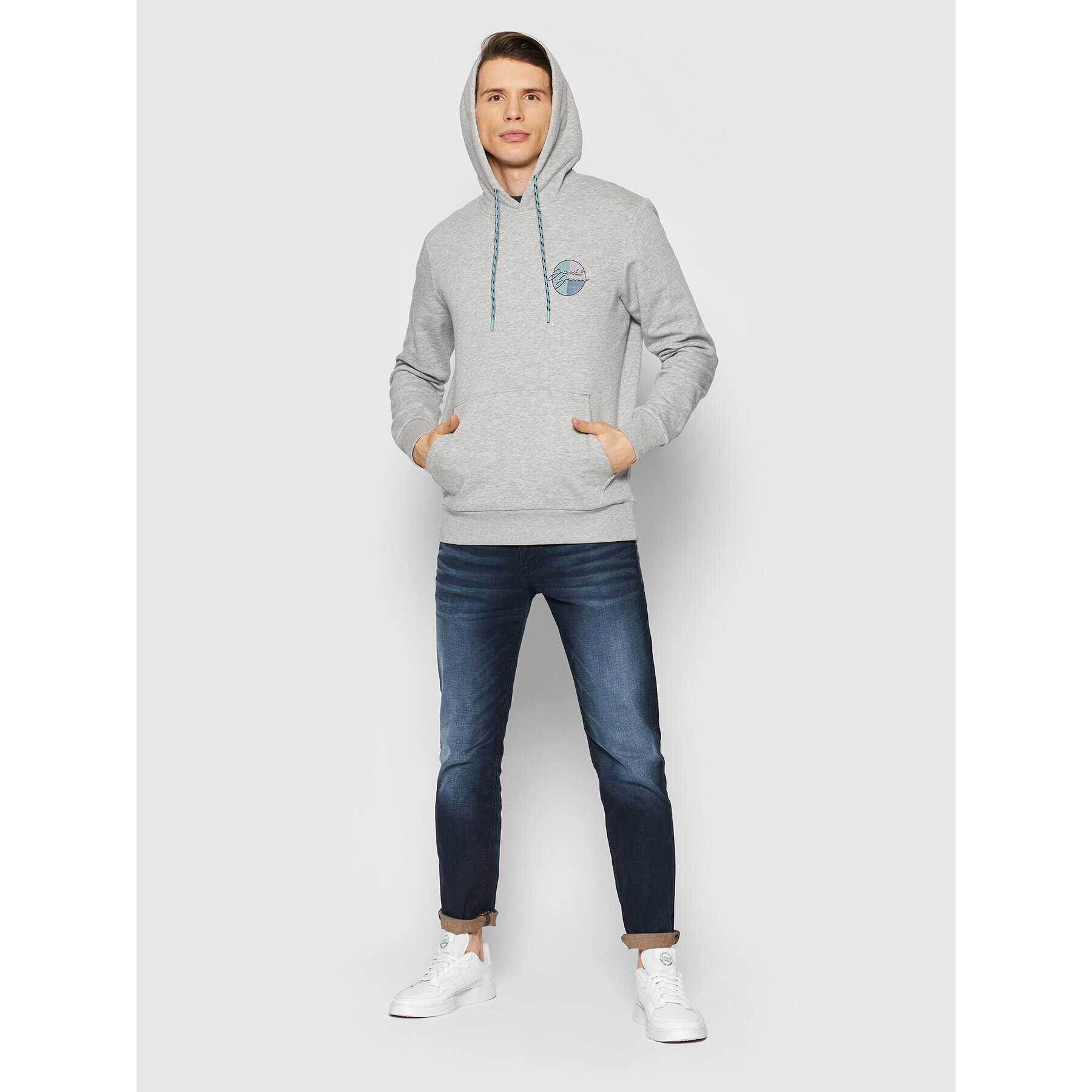 Jack&Jones Mikina Bright 12198237 Šedá Regular Fit - Pepit.cz