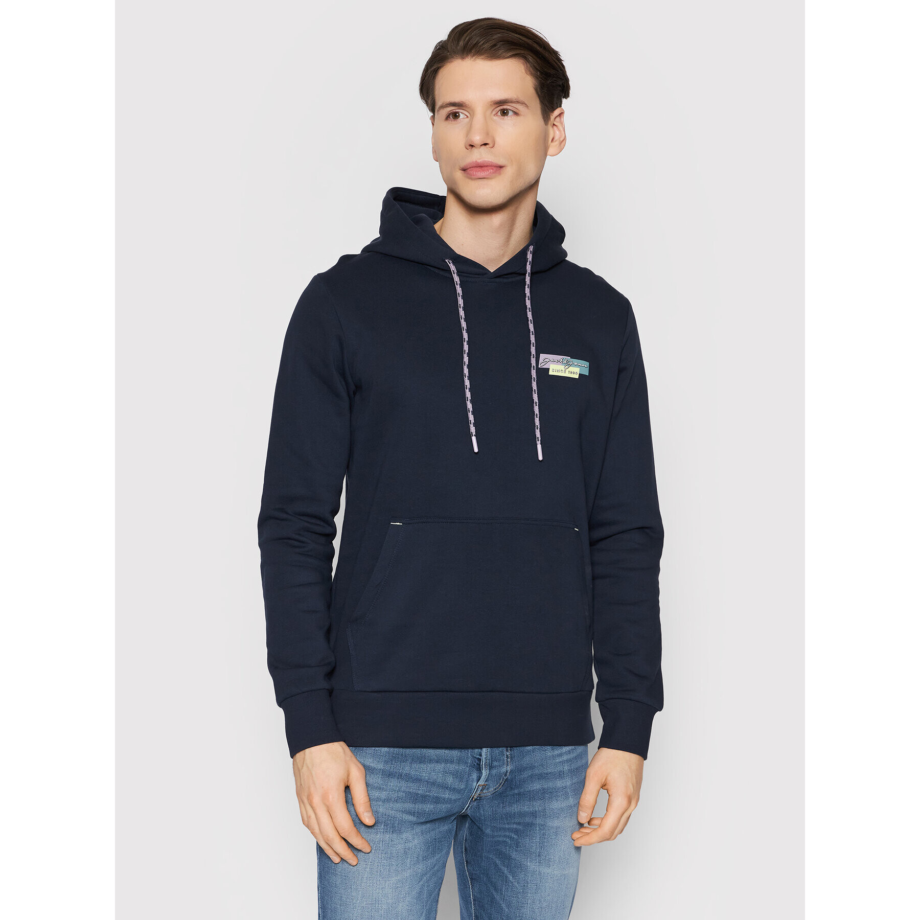 Jack&Jones Mikina Bright 12198237 Tmavomodrá Regular Fit - Pepit.cz