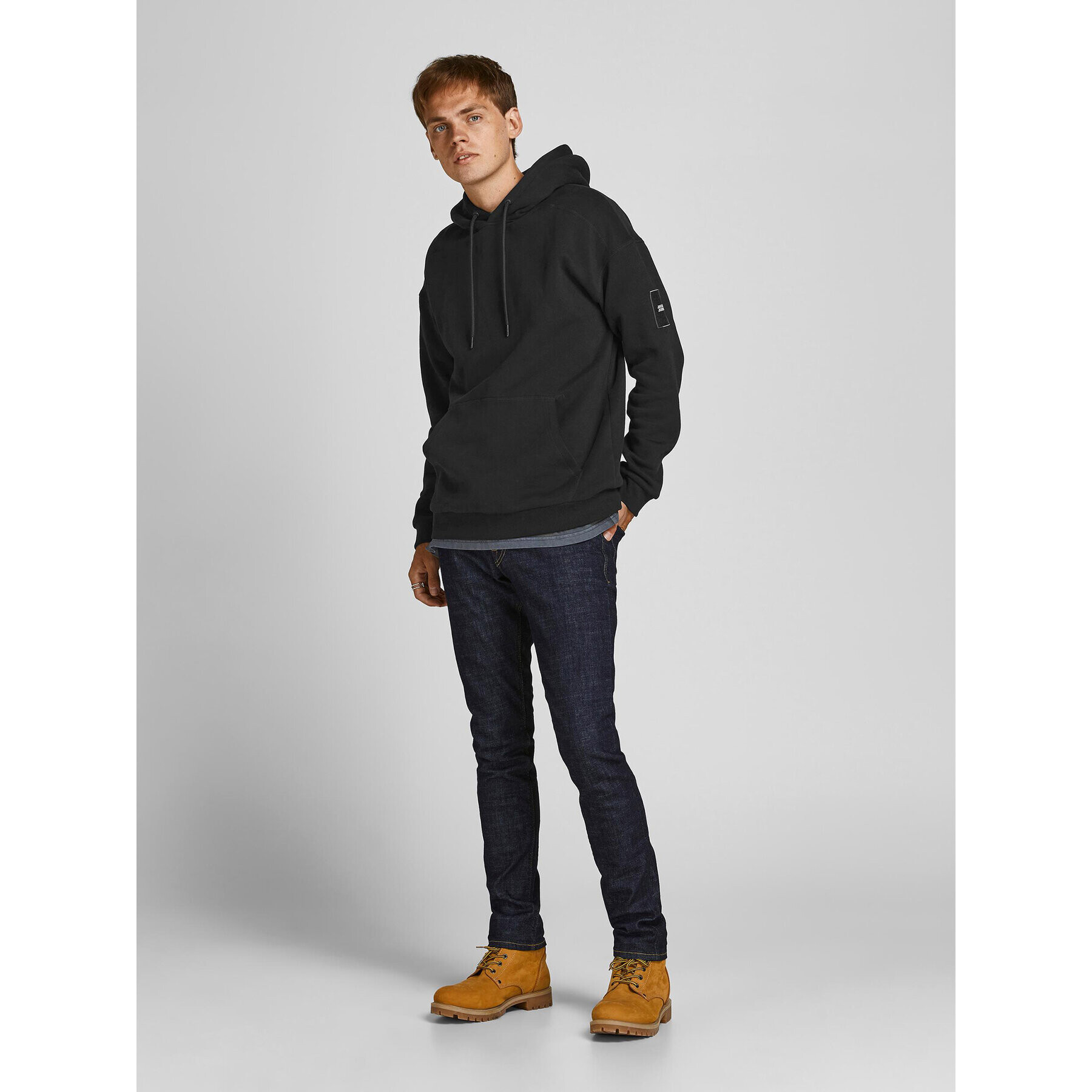 Jack&Jones Mikina Classic 12193489 Černá Relaxed Fit - Pepit.cz