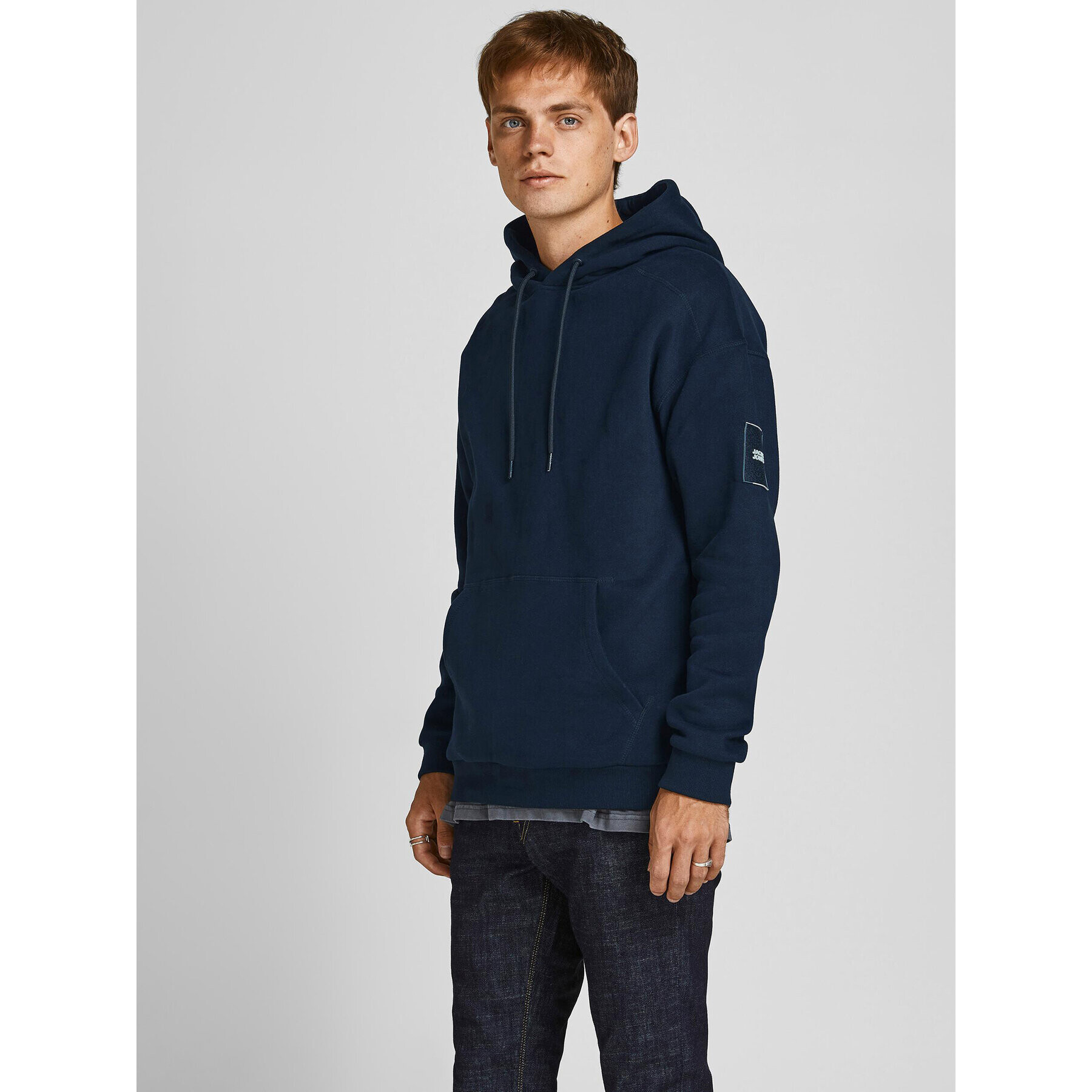 Jack&Jones Mikina Classic 12193489 Tmavomodrá Relaxed Fit - Pepit.cz