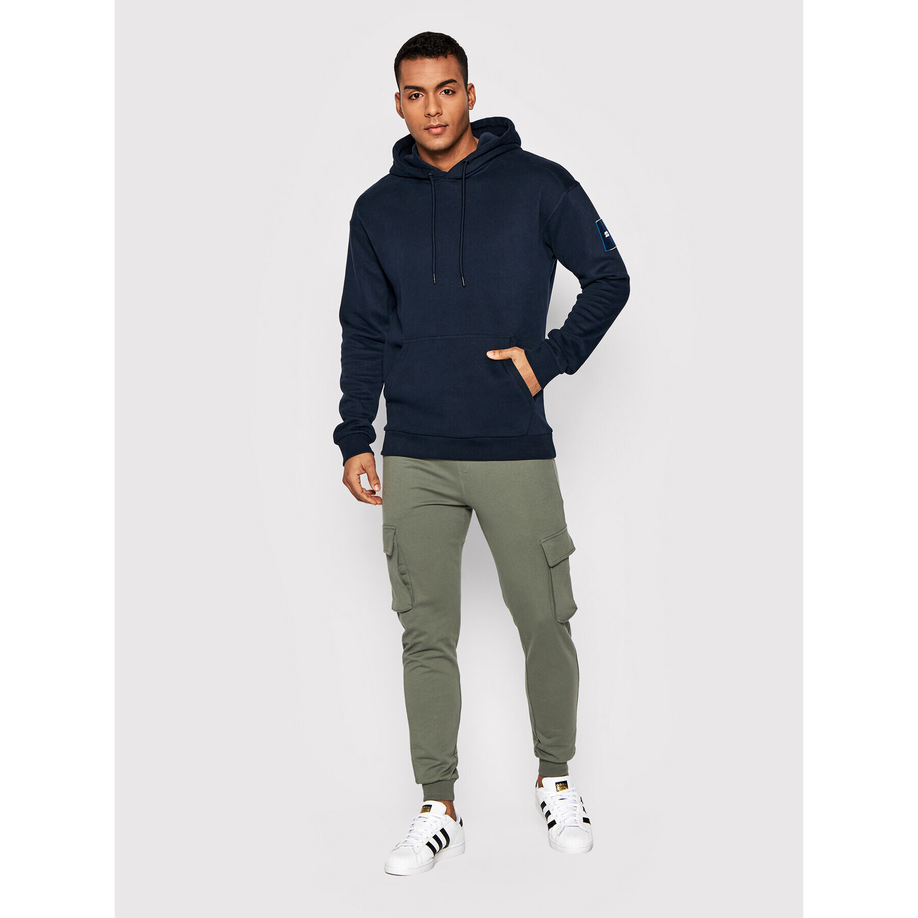 Jack&Jones Mikina Classic 12193489 Tmavomodrá Relaxed Fit - Pepit.cz