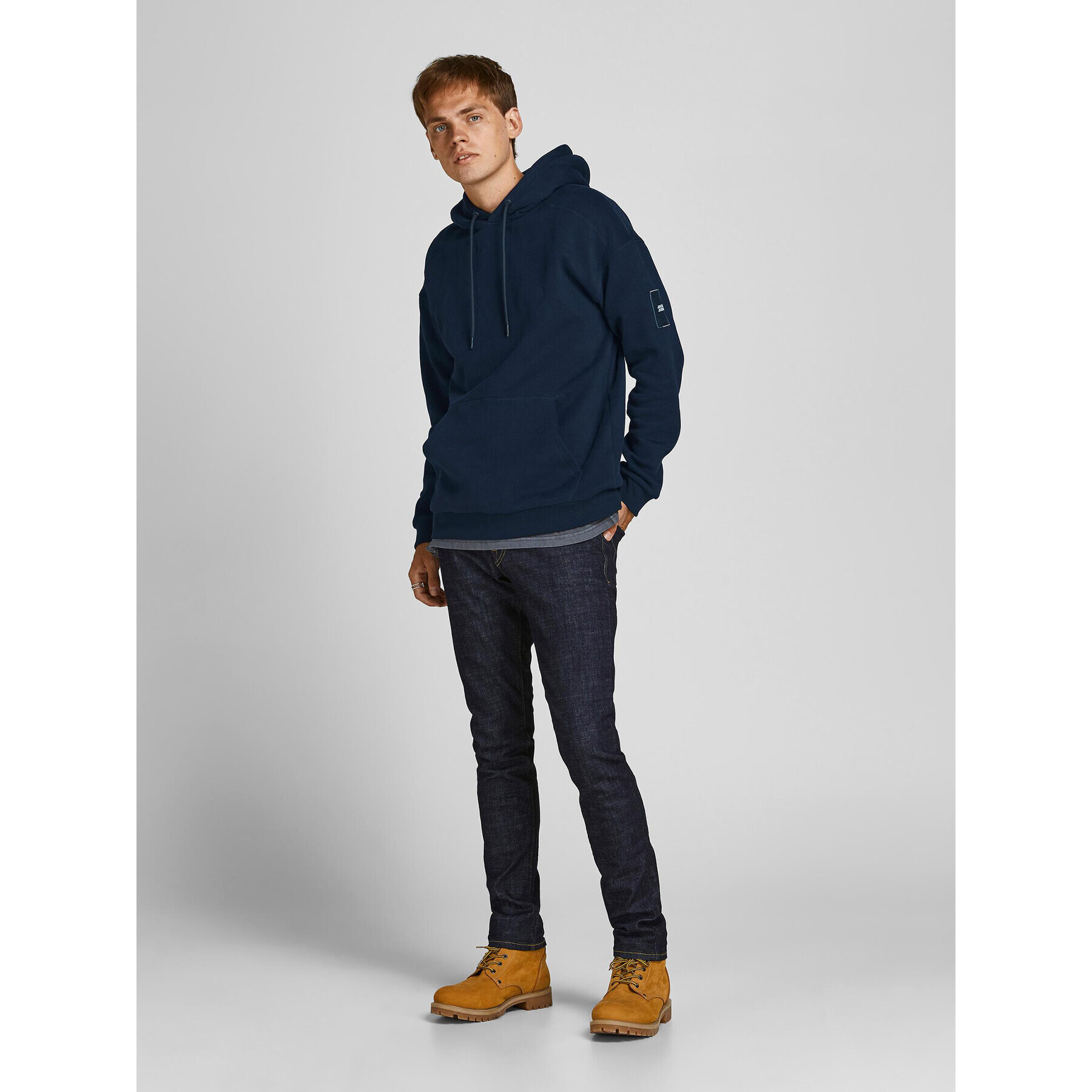 Jack&Jones Mikina Classic 12193489 Tmavomodrá Relaxed Fit - Pepit.cz