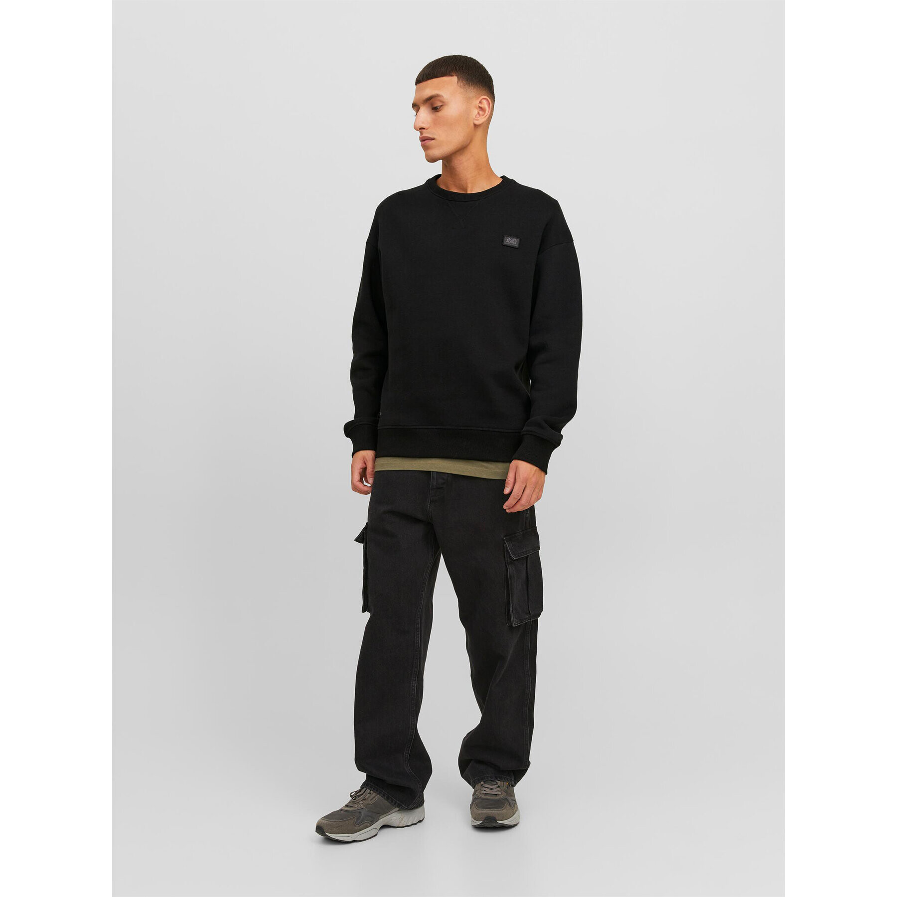 Jack&Jones Mikina Classic 12240188 Černá Relaxed Fit - Pepit.cz