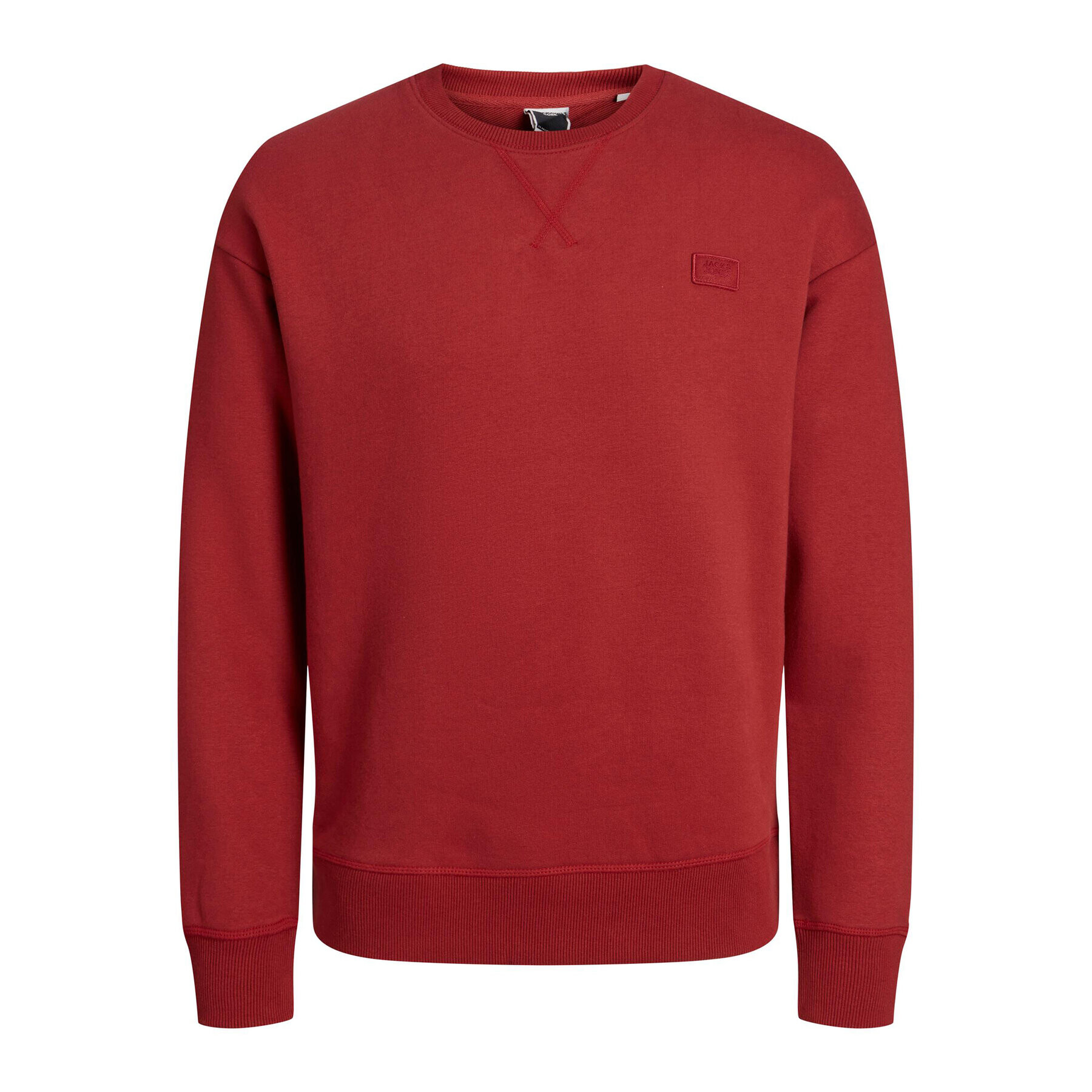 Jack&Jones Mikina Classic 12240188 Červená Relaxed Fit - Pepit.cz