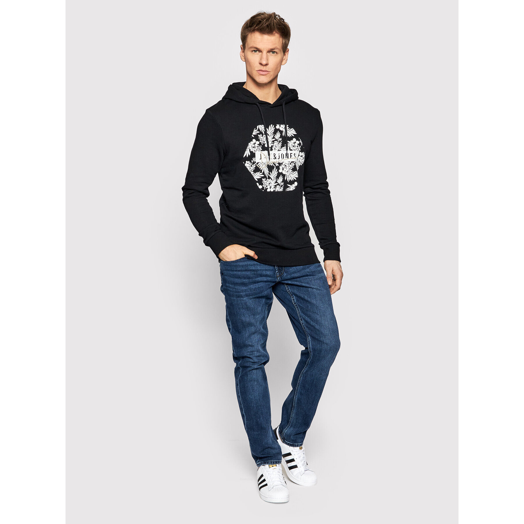 Jack&Jones Mikina Coastal 12200655 Černá Regular Fit - Pepit.cz