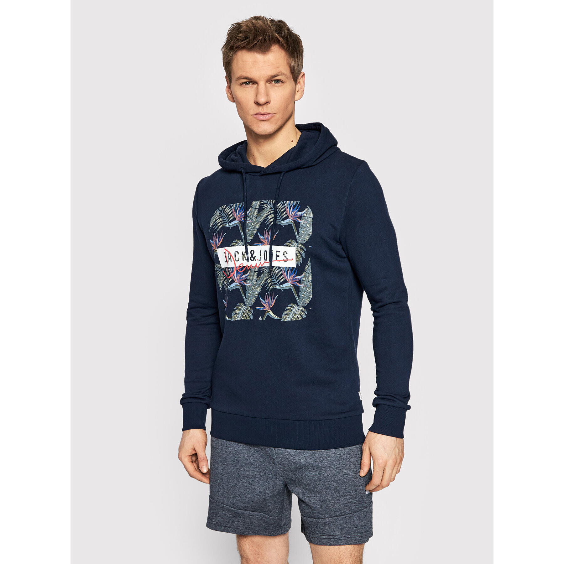 Jack&Jones Mikina Coastal 12200655 Tmavomodrá Regular Fit - Pepit.cz