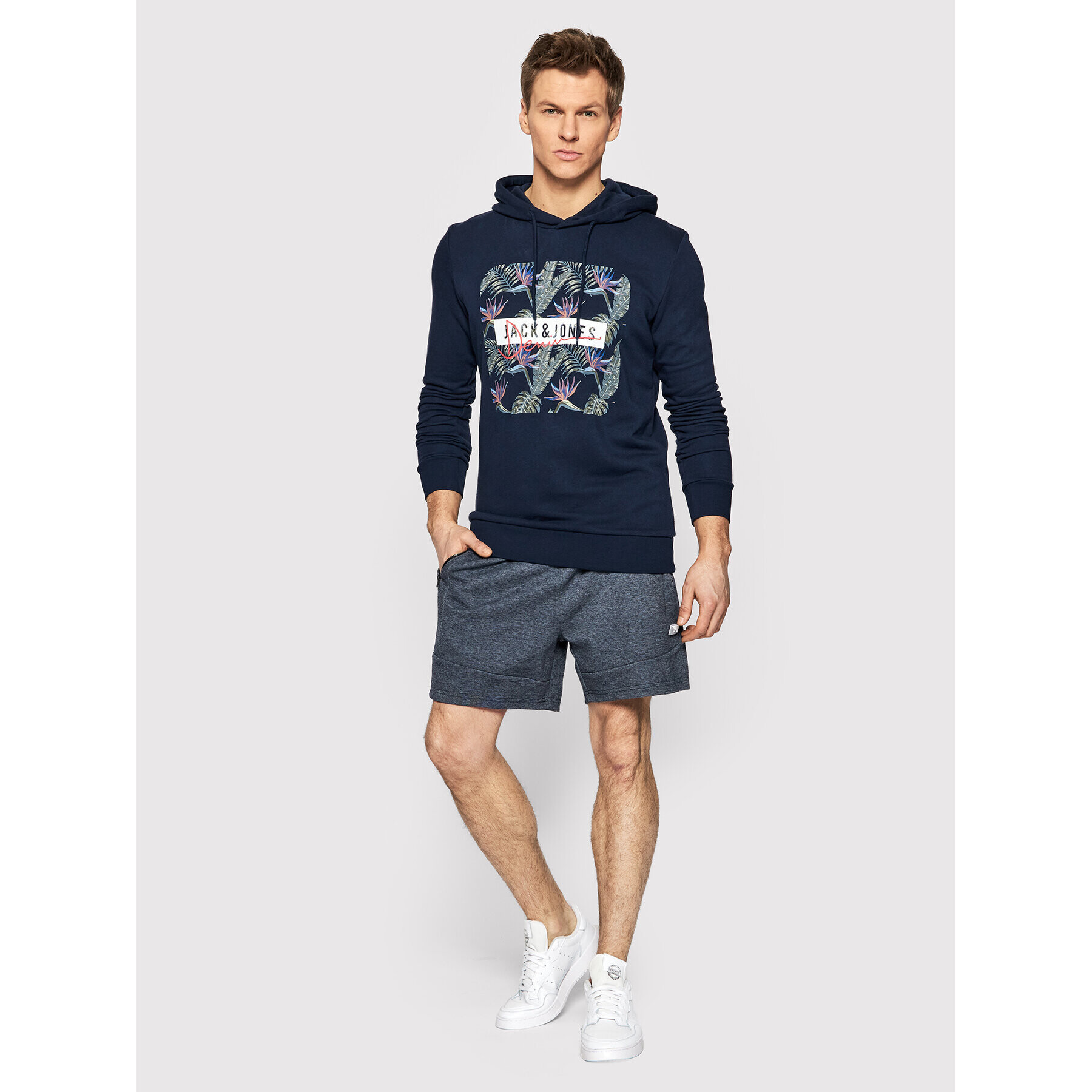 Jack&Jones Mikina Coastal 12200655 Tmavomodrá Regular Fit - Pepit.cz