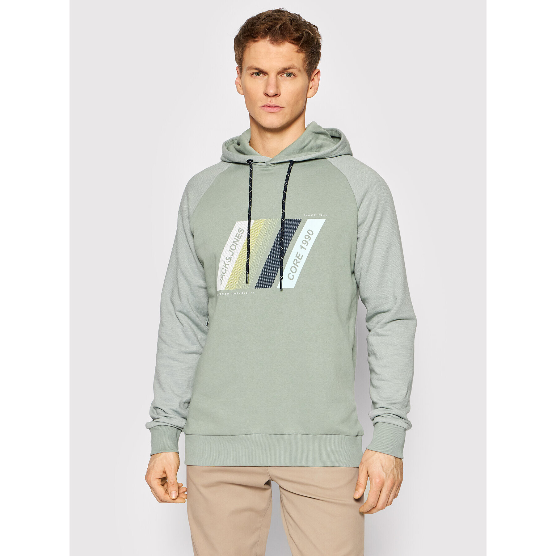 Jack&Jones Mikina Connor 12205393 Zelená Regular Fit - Pepit.cz