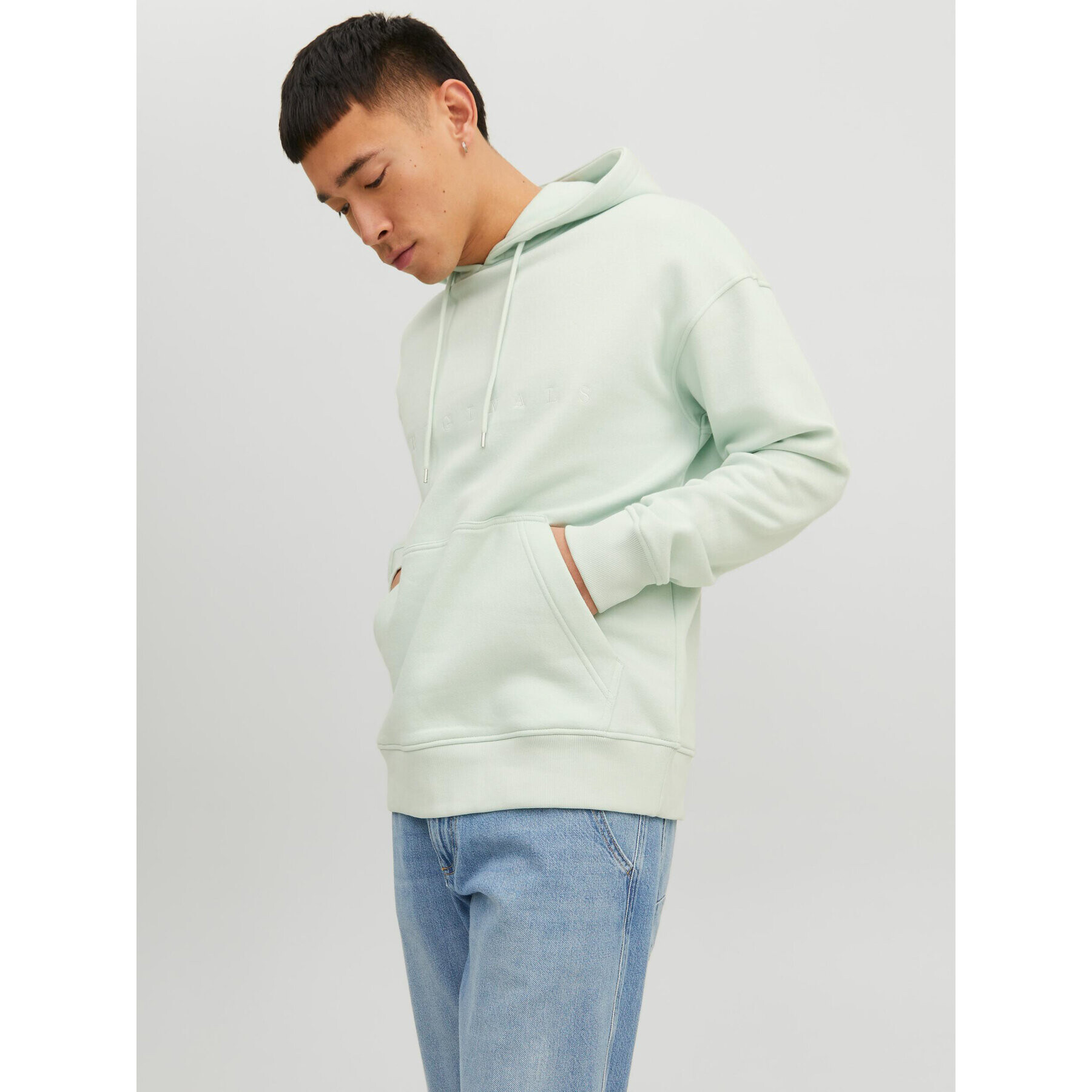 Jack&Jones Mikina Copenhagen 12176864 Zelená Relaxed Fit - Pepit.cz