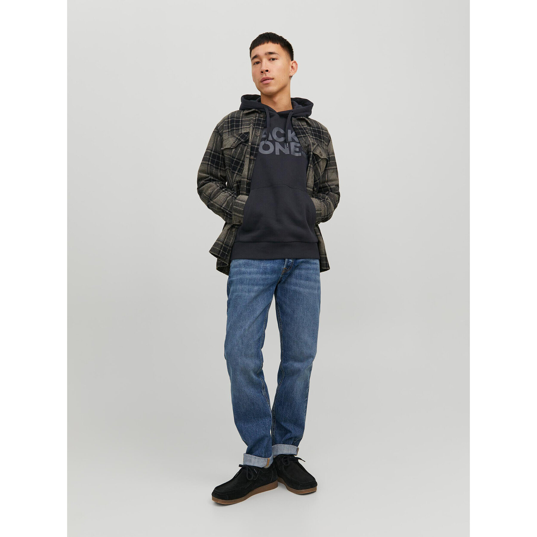 Jack&Jones Mikina Corp 12152840 Černá Standard Fit - Pepit.cz