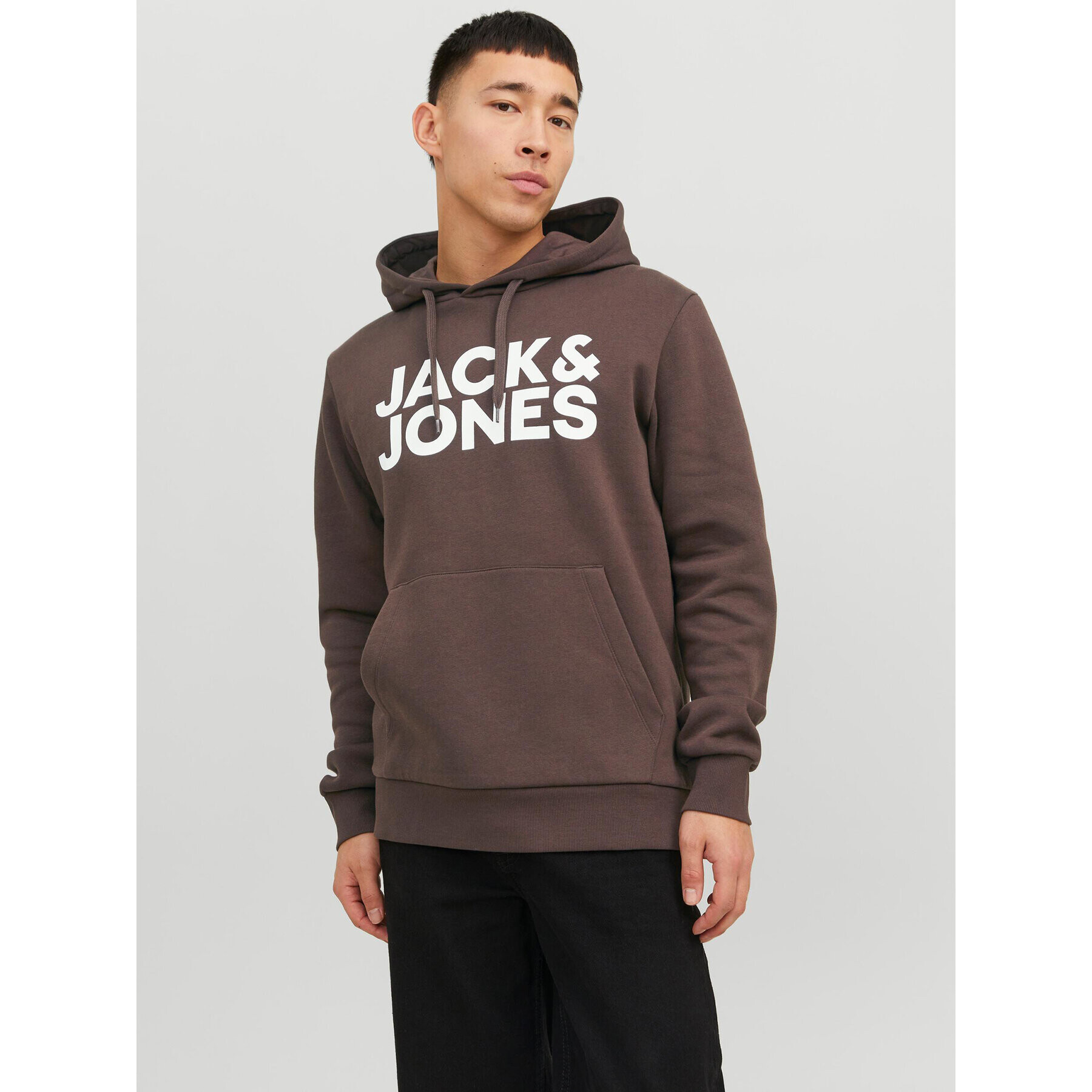 Jack&Jones Mikina Corp 12152840 Hnědá Standard Fit - Pepit.cz