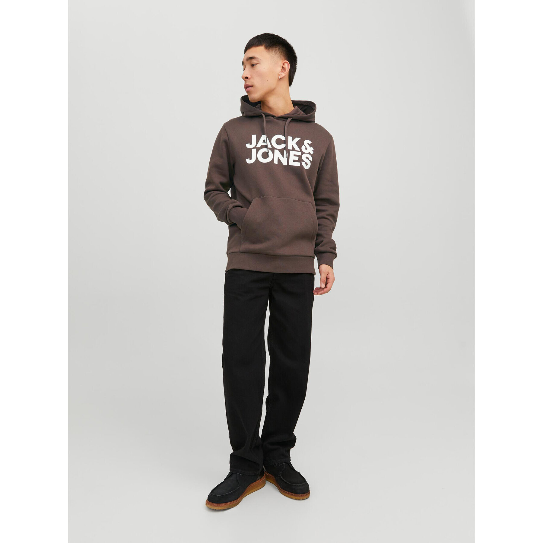 Jack&Jones Mikina Corp 12152840 Hnědá Standard Fit - Pepit.cz