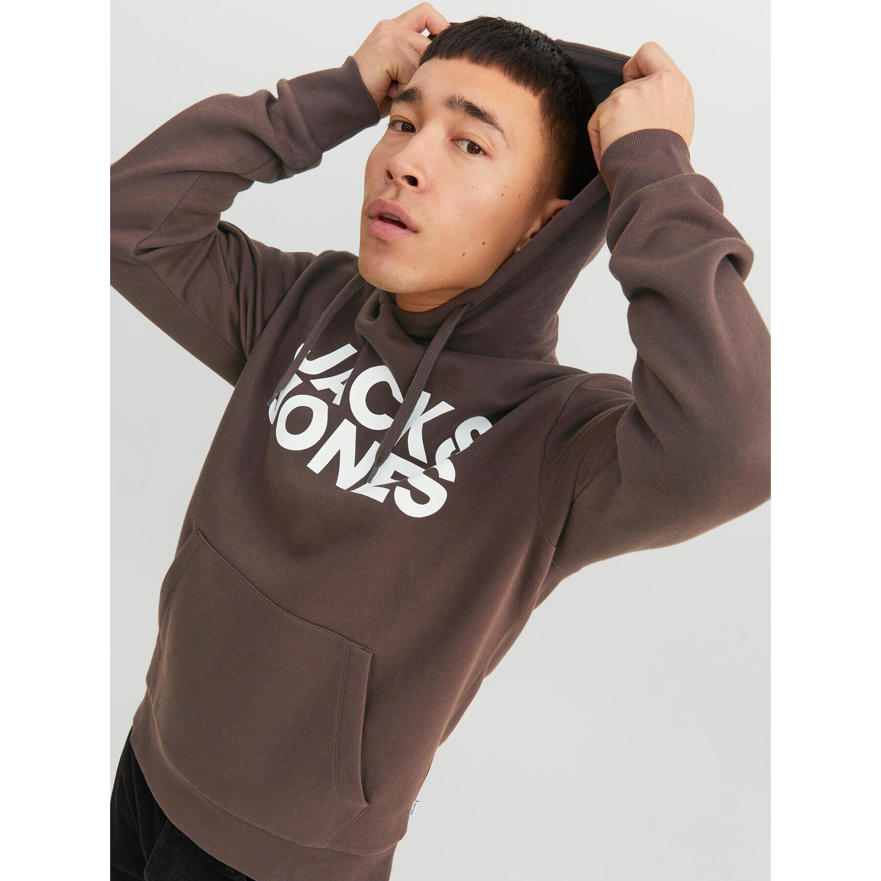 Jack&Jones Mikina Corp 12152840 Hnědá Standard Fit - Pepit.cz