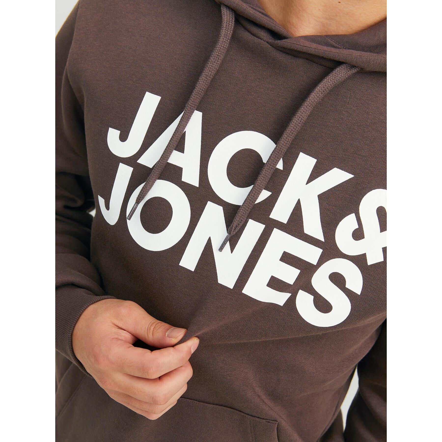 Jack&Jones Mikina Corp 12152840 Hnědá Standard Fit - Pepit.cz