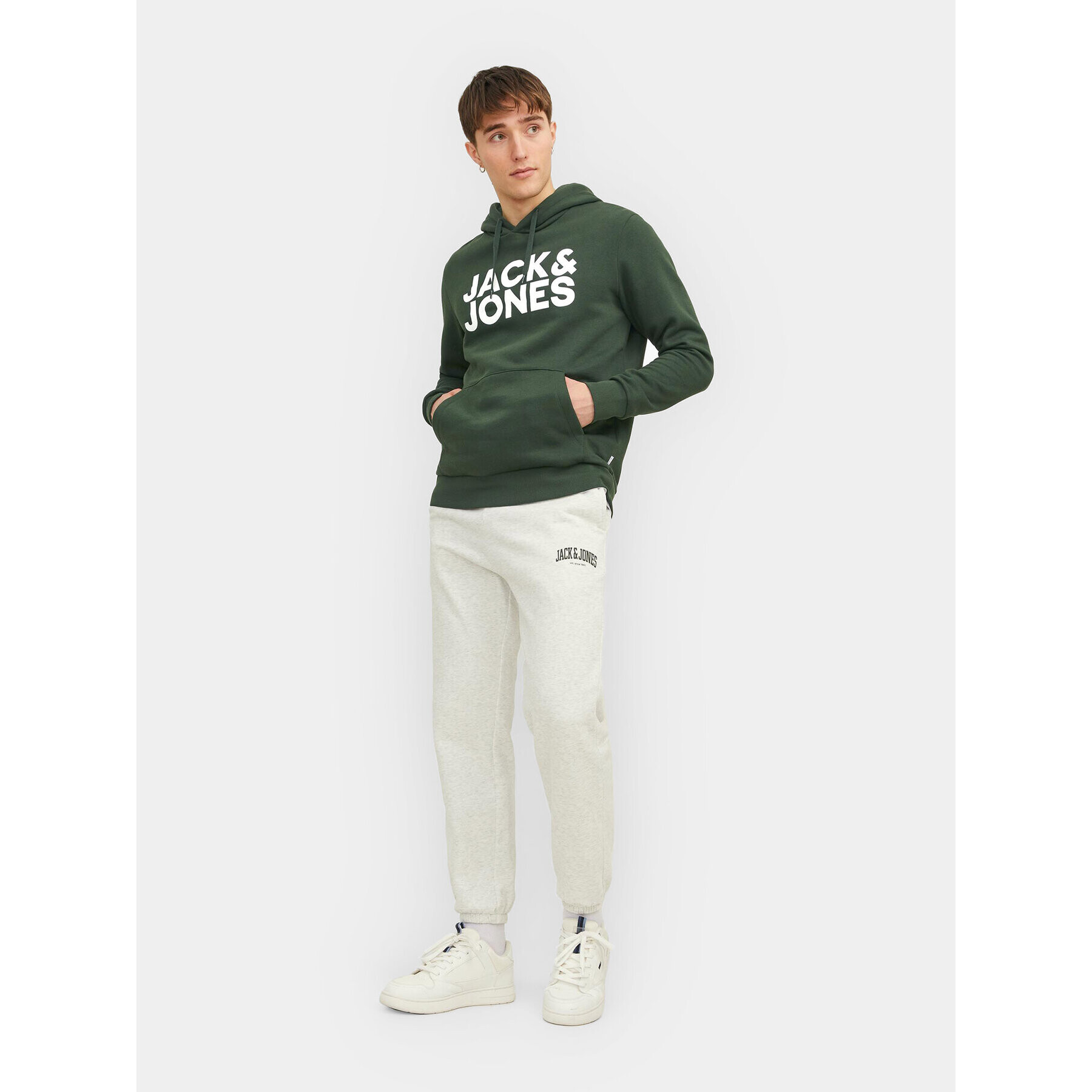 Jack&Jones Mikina Corp 12152840 Zelená Standard Fit - Pepit.cz