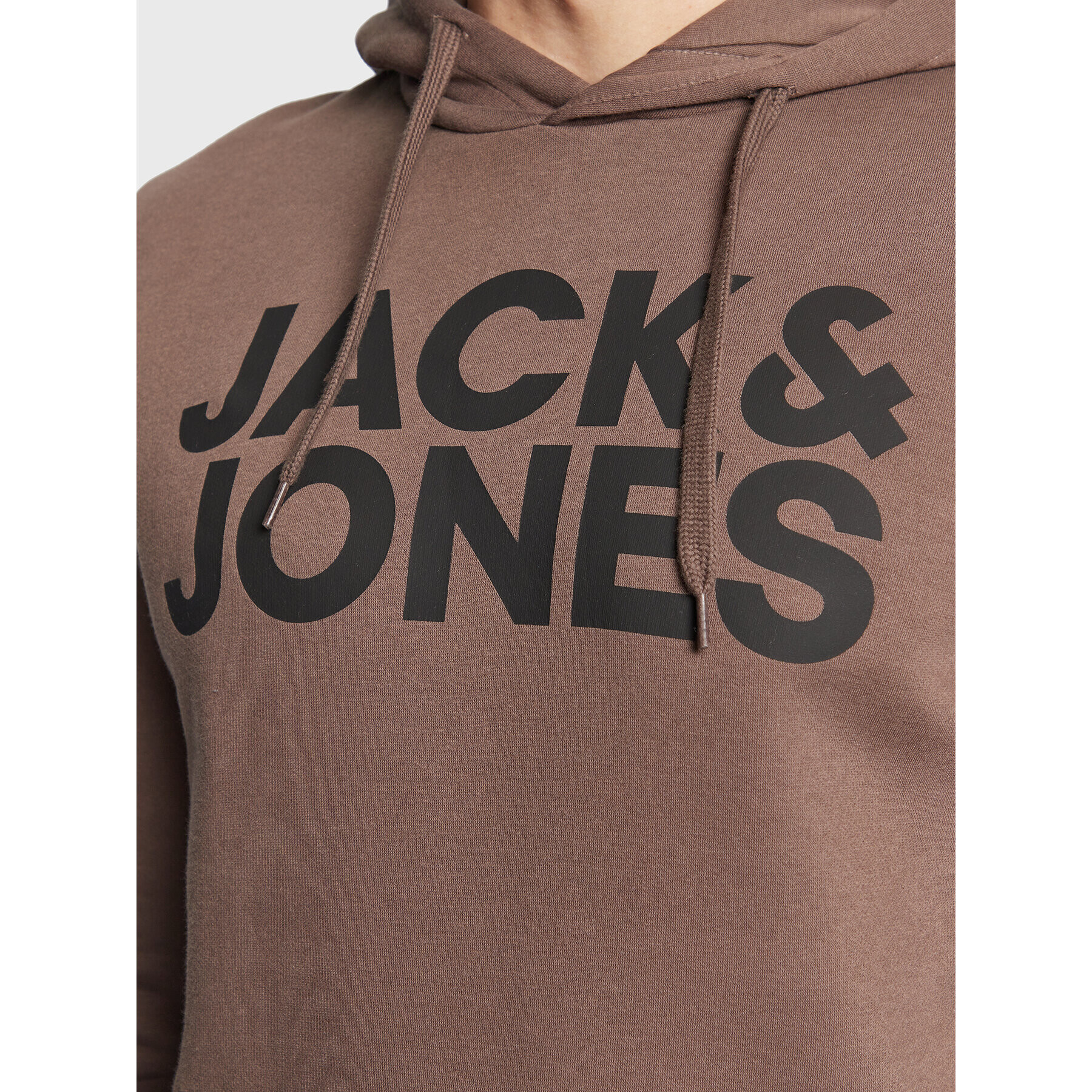 Jack&Jones Mikina Corp Logo 12152840 Hnědá Regular Fit - Pepit.cz