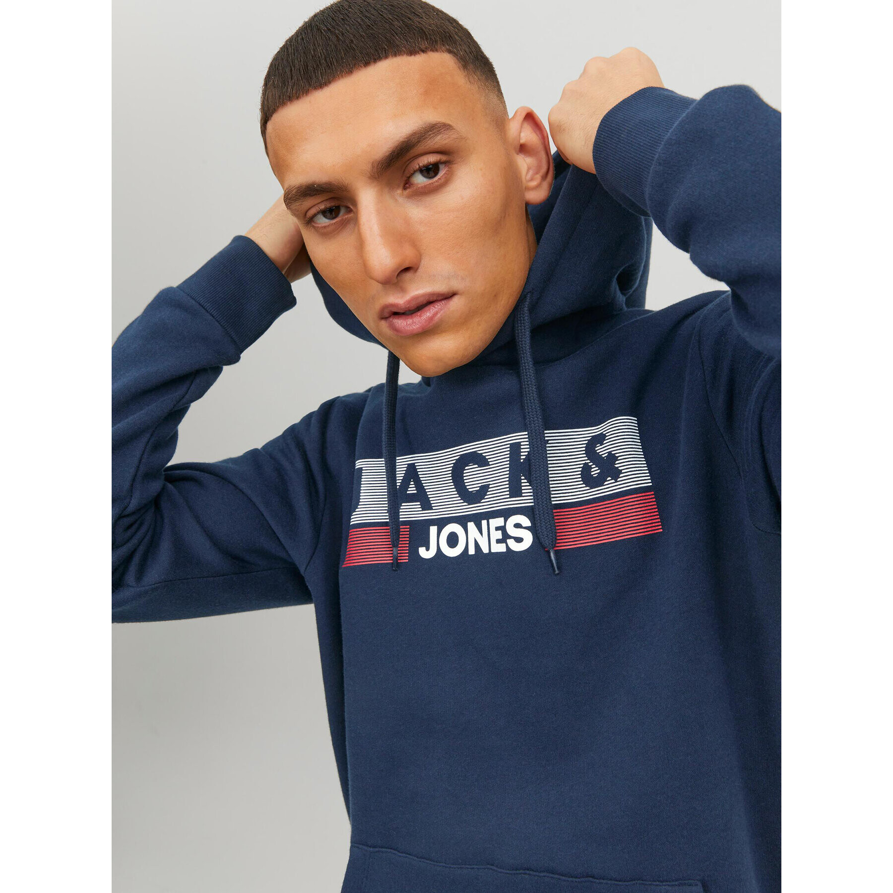 Jack&Jones Mikina Corp Logo 12152840 Tmavomodrá Regular Fit - Pepit.cz