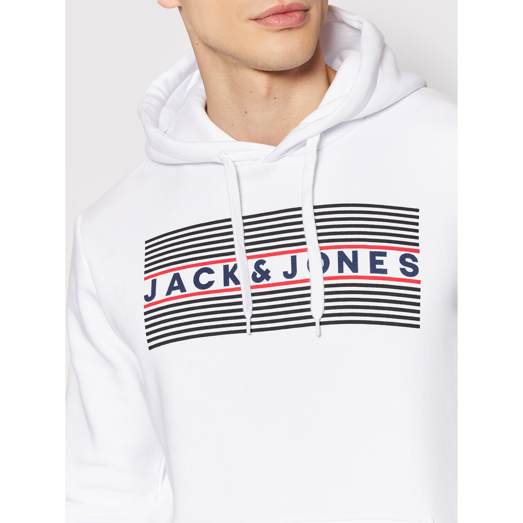 Jack&Jones Mikina Corp Logo Sweat 12152840 Bílá Regular Fit - Pepit.cz