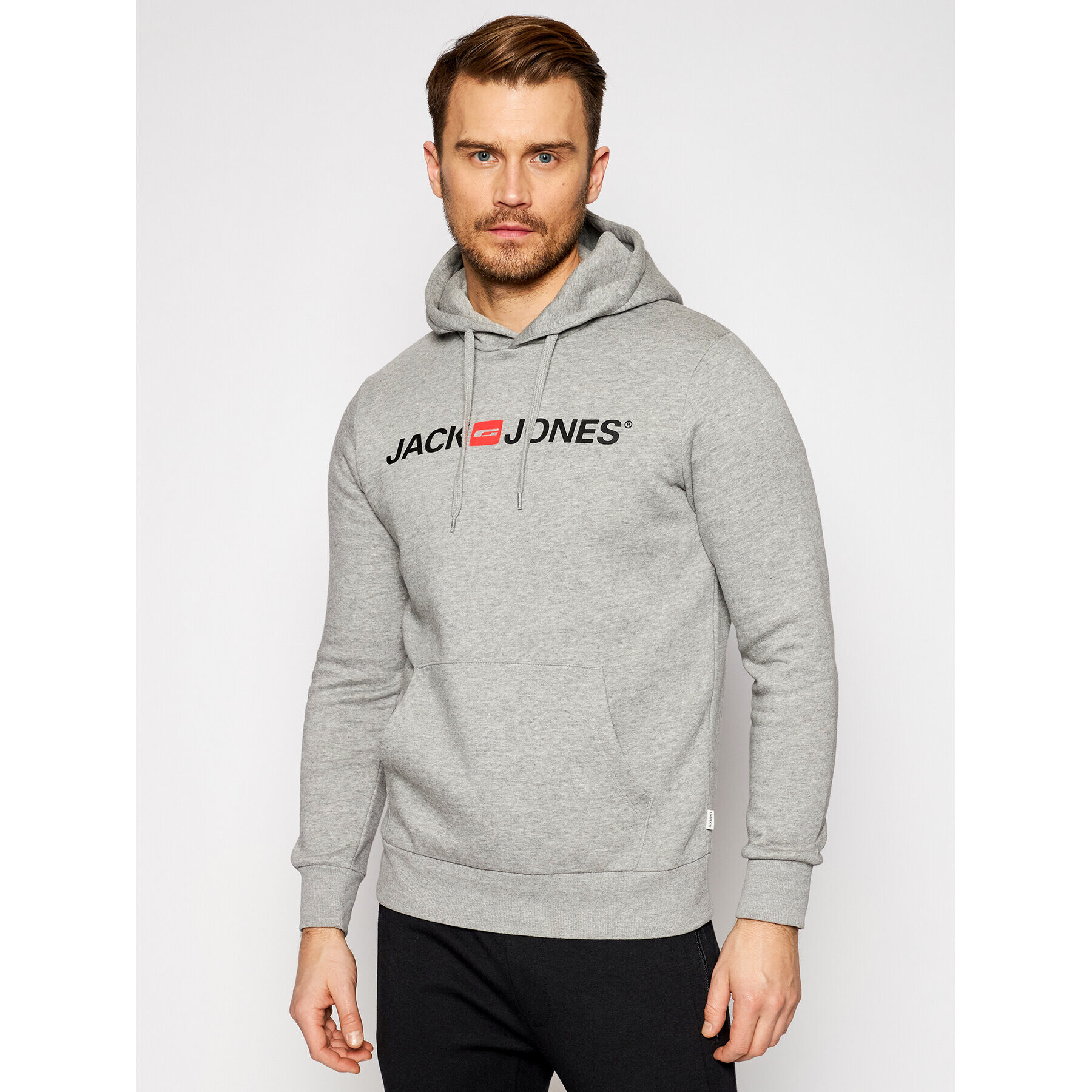 Jack&Jones Mikina Corp Old Logo 12137054 Šedá Regular Fit - Pepit.cz