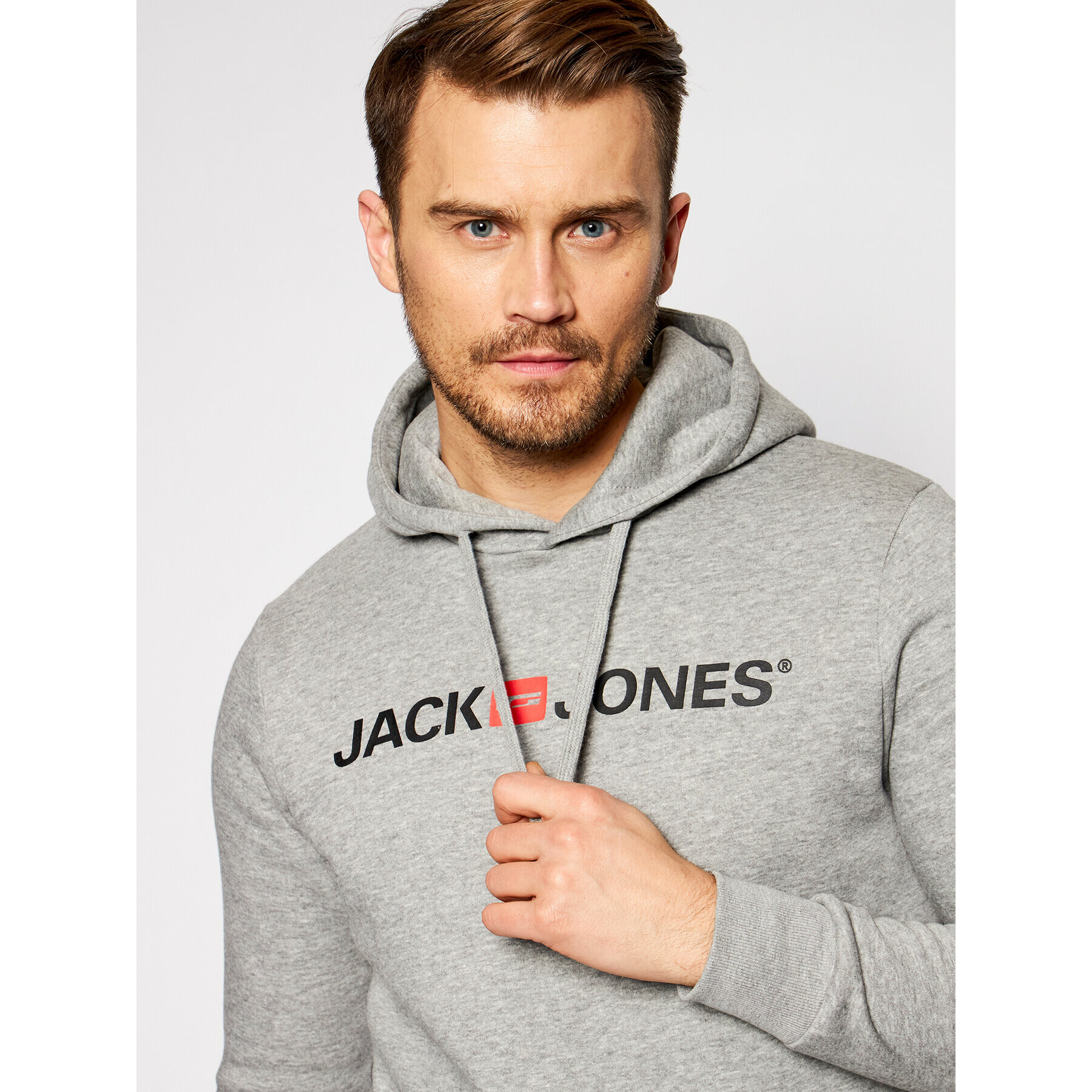 Jack&Jones Mikina Corp Old Logo 12137054 Šedá Regular Fit - Pepit.cz