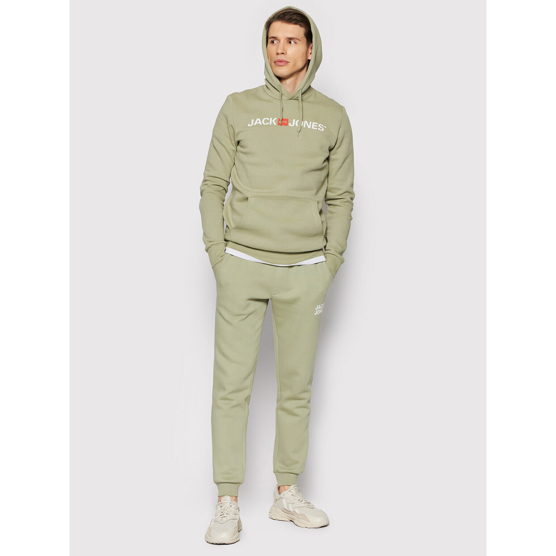 Jack&Jones Mikina Corp Old Logo 12137054 Zelená Regular Fit - Pepit.cz