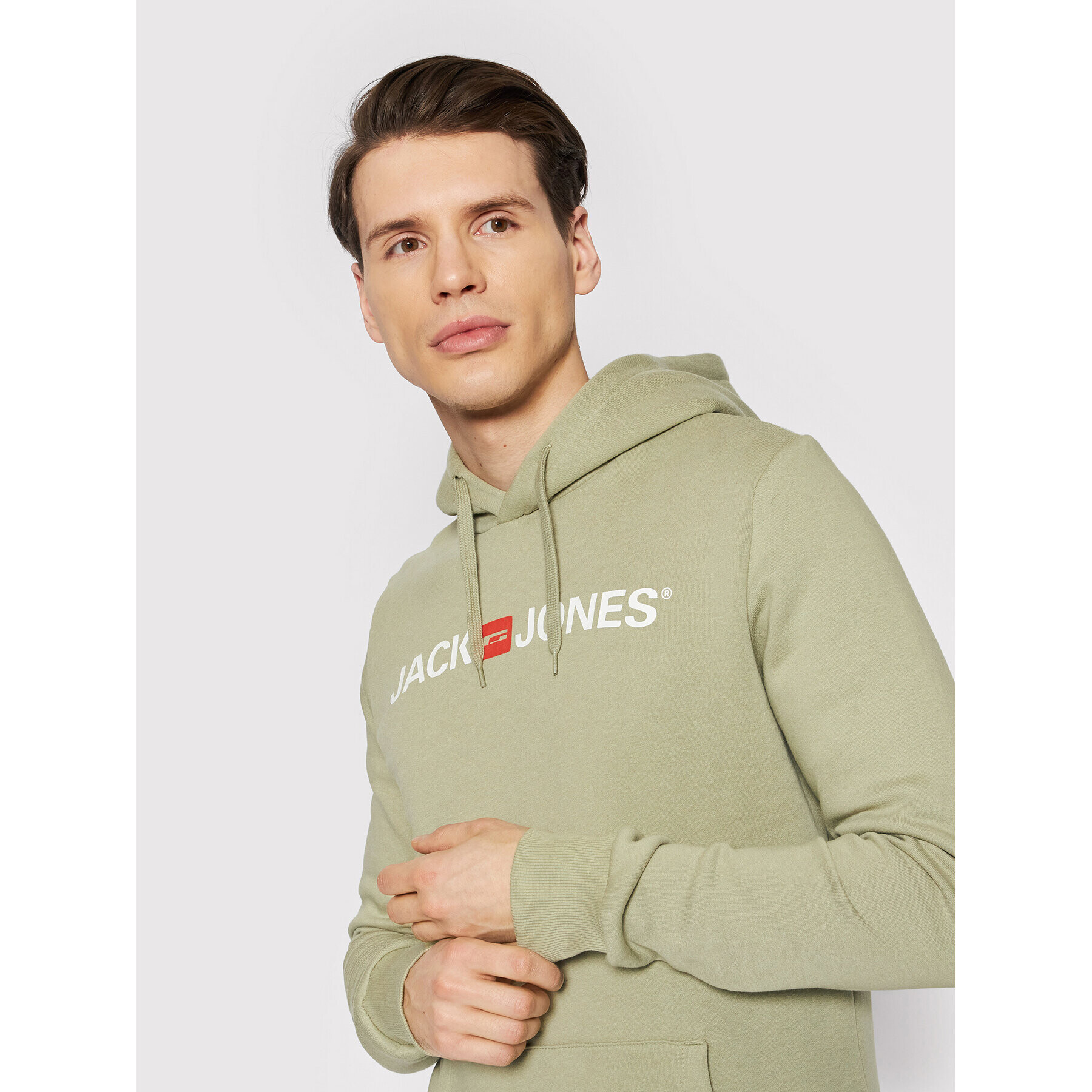 Jack&Jones Mikina Corp Old Logo 12137054 Zelená Regular Fit - Pepit.cz