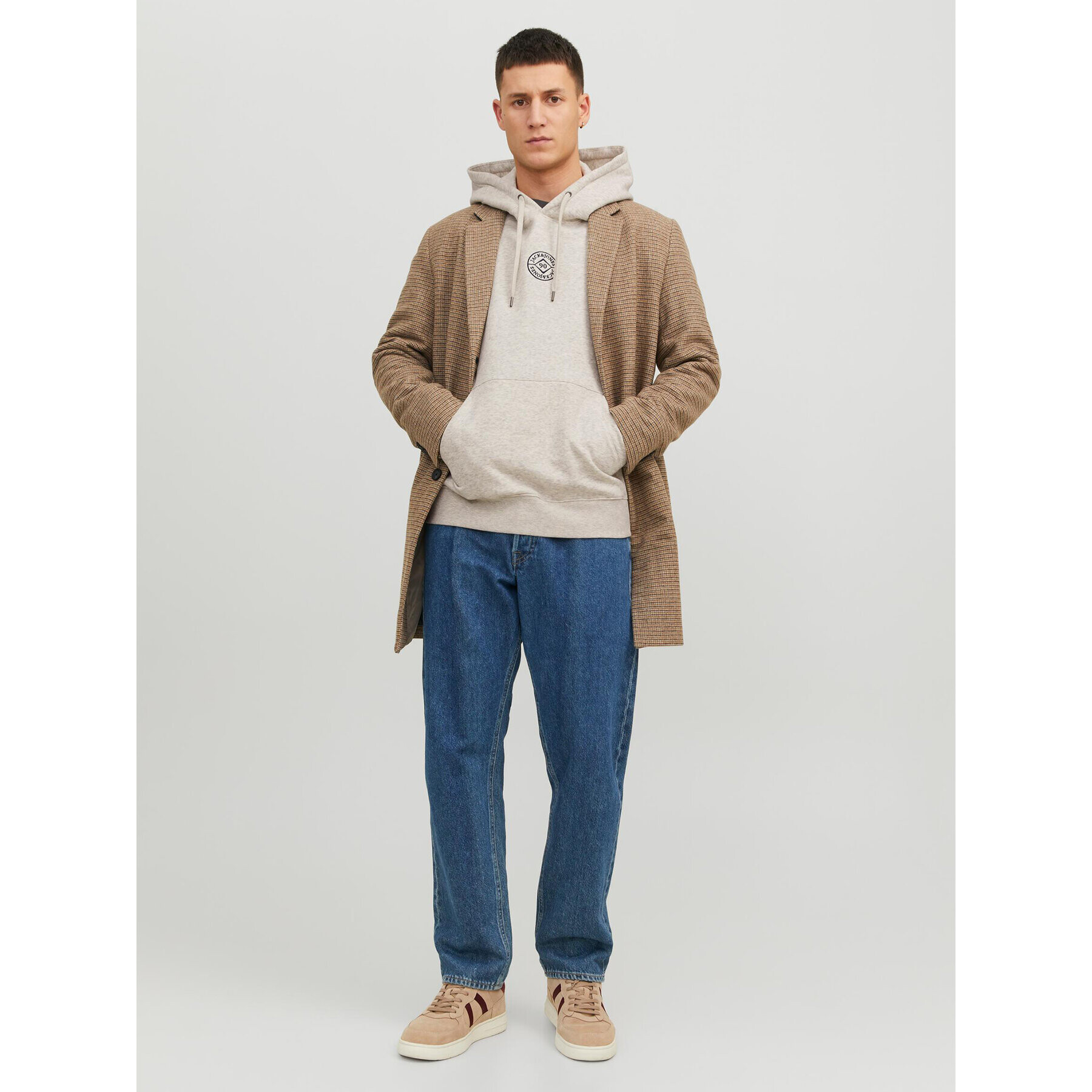 Jack&Jones Mikina Cosmo 12233979 Šedá Relaxed Fit - Pepit.cz