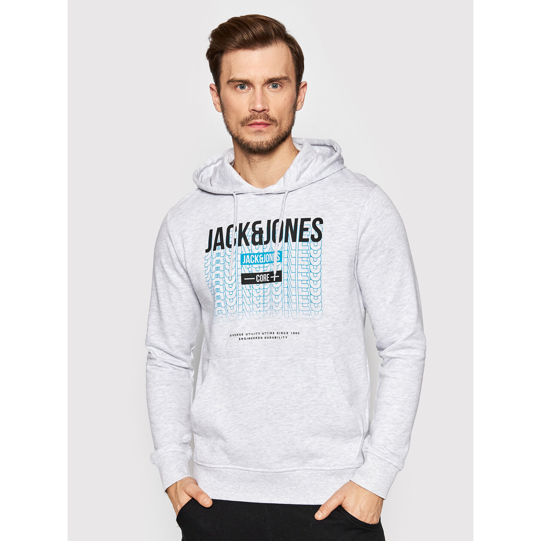 Jack&Jones Mikina Cyber 12206191 Šedá Regular Fit - Pepit.cz