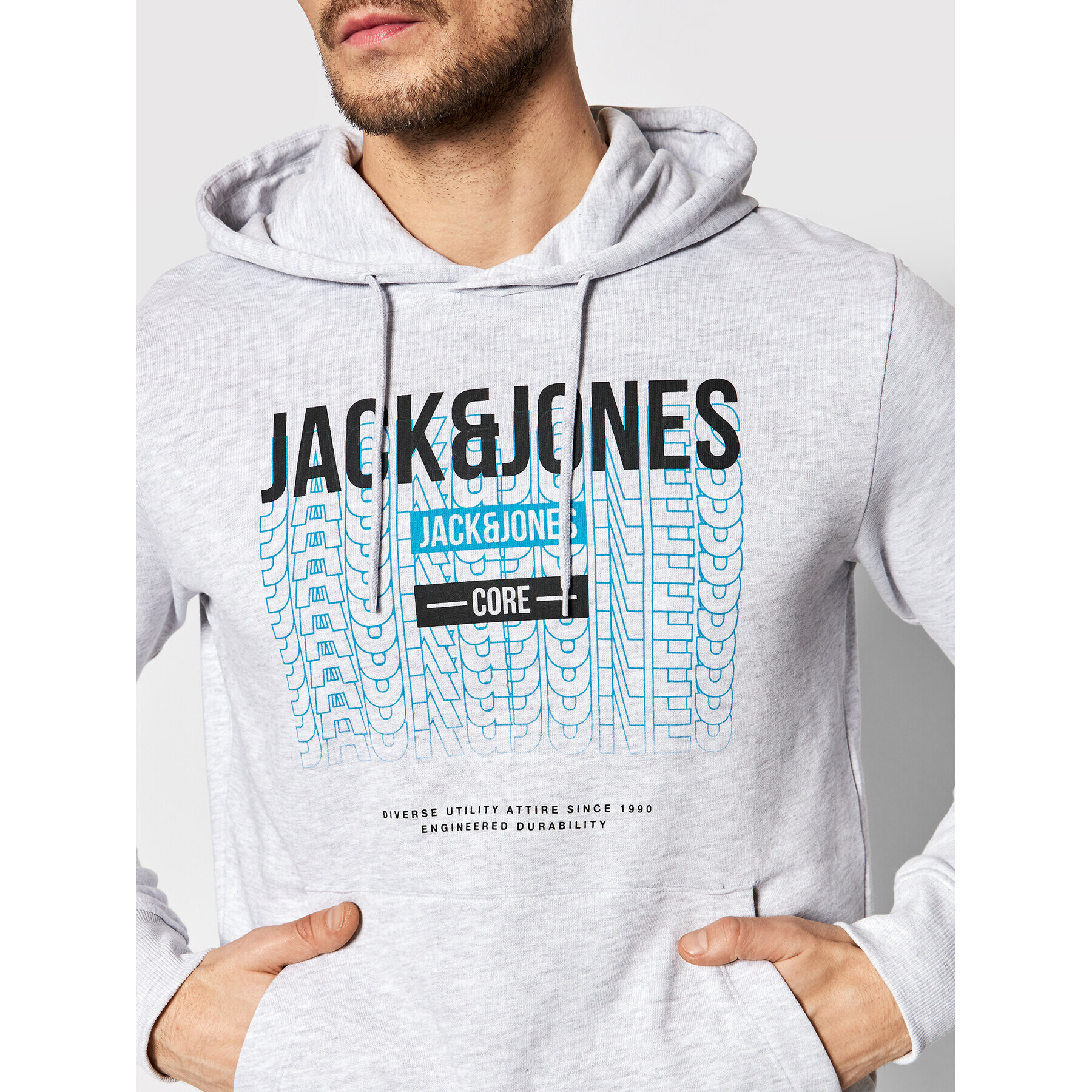 Jack&Jones Mikina Cyber 12206191 Šedá Regular Fit - Pepit.cz